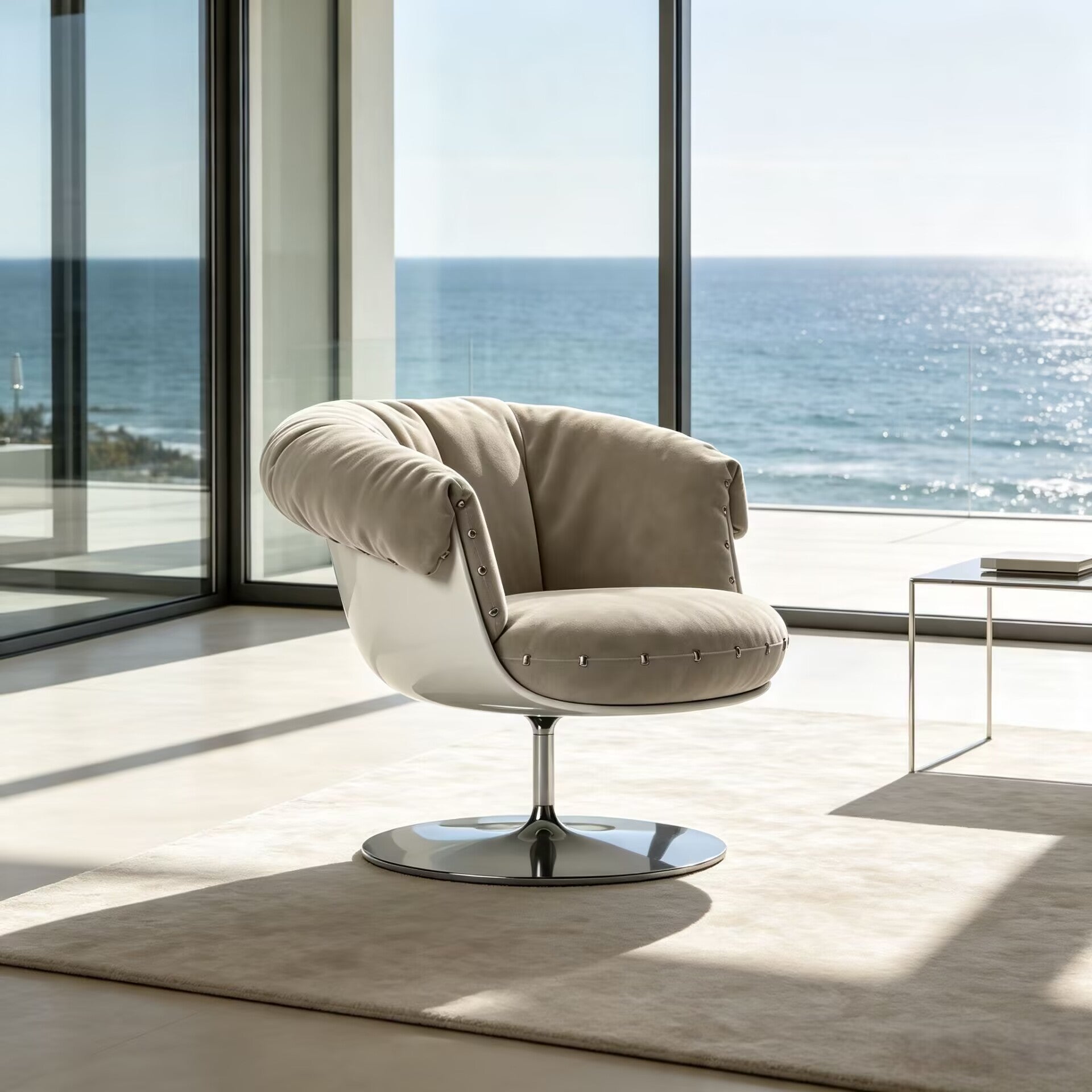 Modern Luxury Designer Upscale Art Simple Fabric Sofa Chair