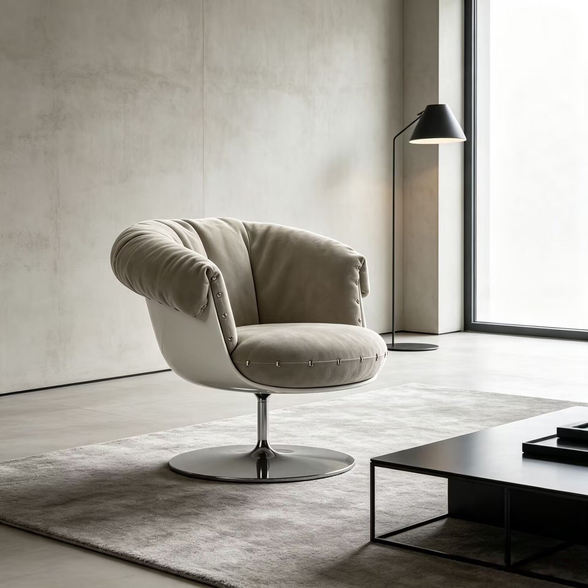 Modern Luxury Designer Upscale Art Simple Fabric Sofa Chair