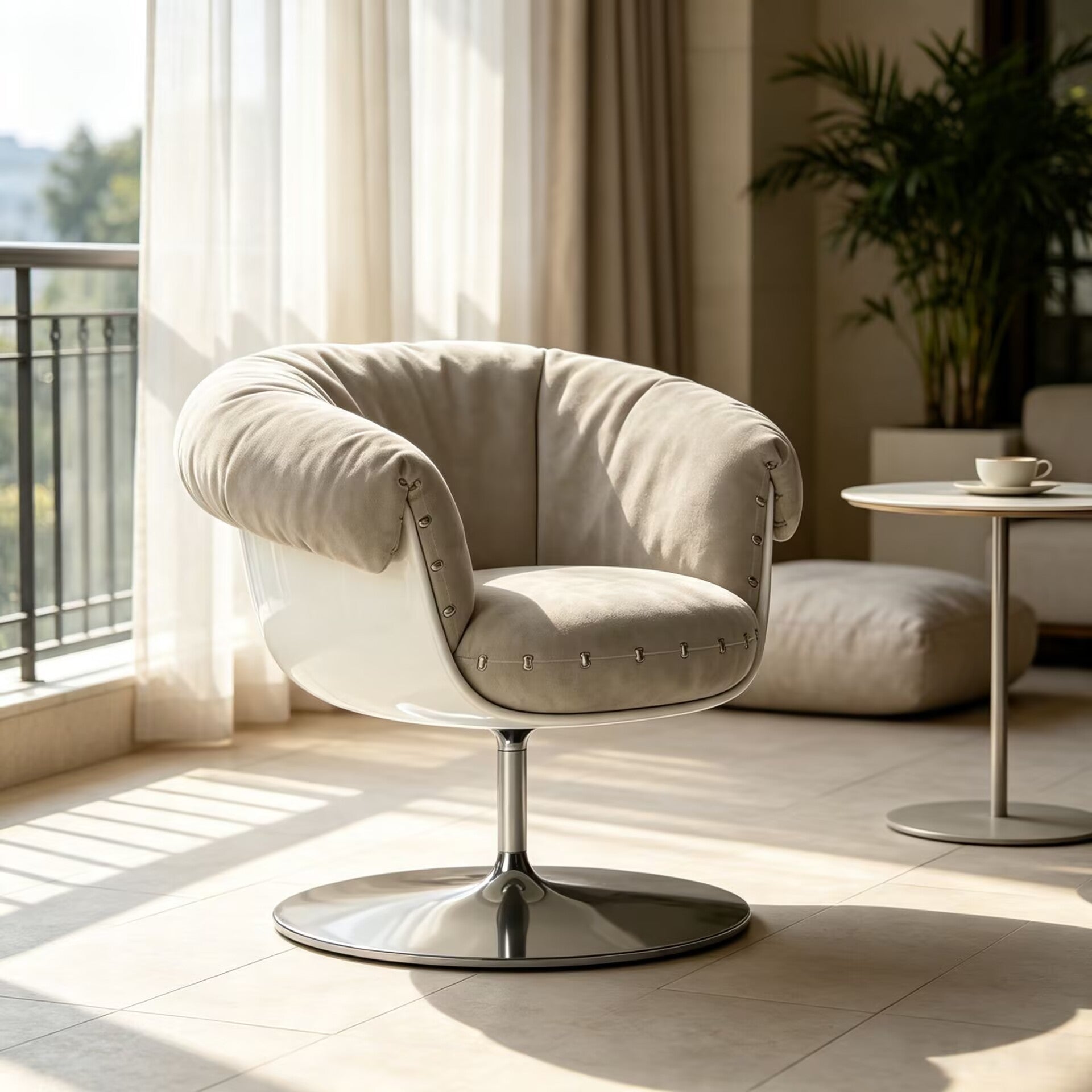 Modern Luxury Designer Upscale Art Simple Fabric Sofa Chair