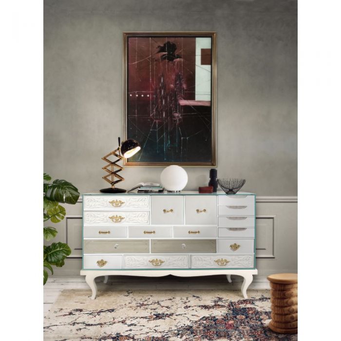 classical Exquisite Soho White Sideboard