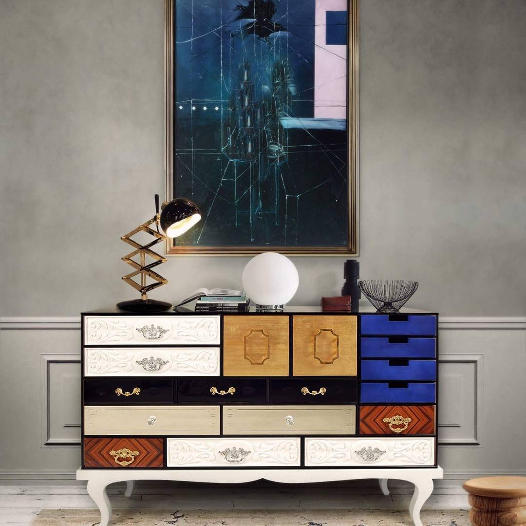 classical Exquisite Soho White Sideboard