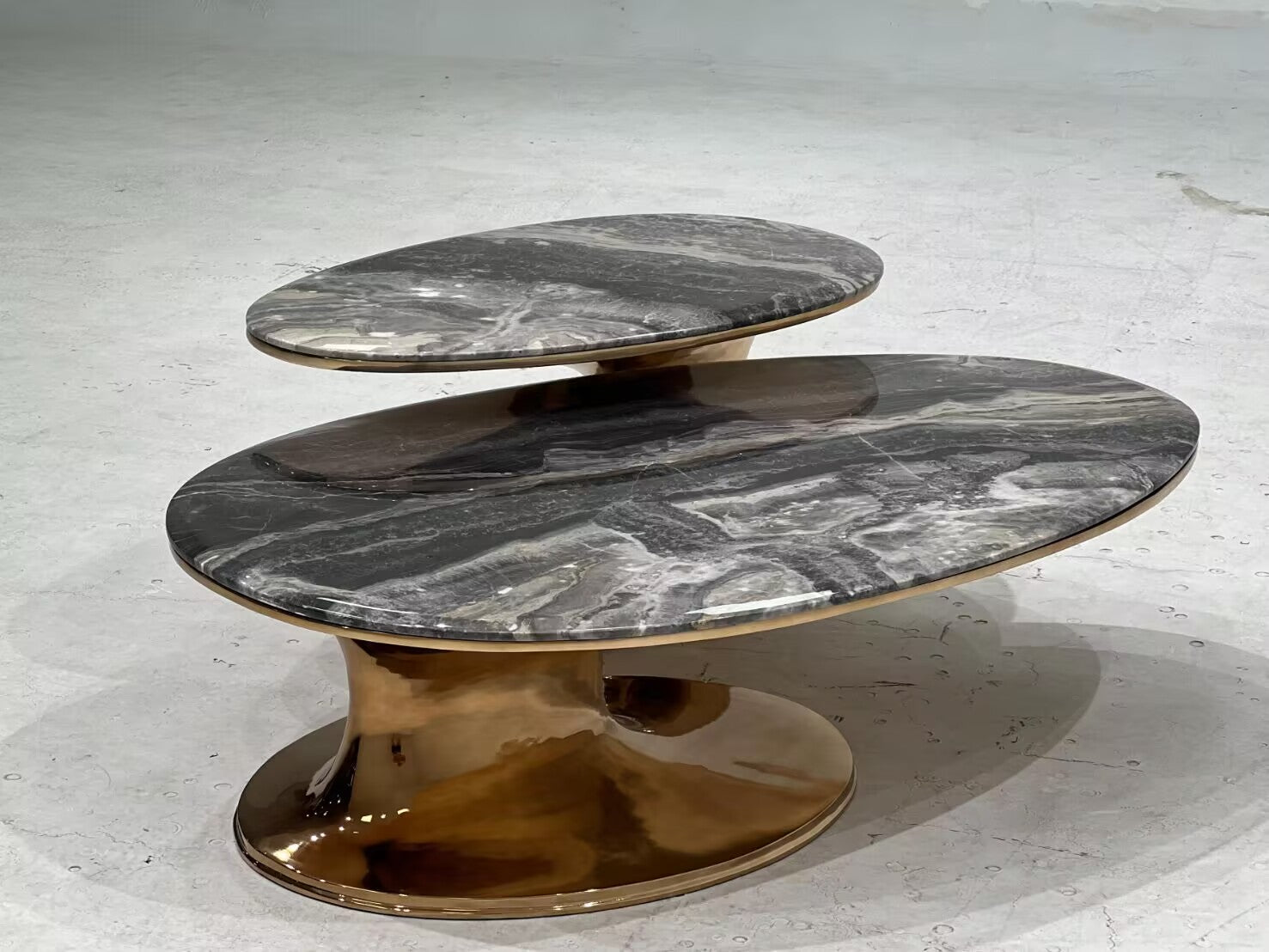 Sowilo High Modern Minimalist Luxury Stainless Steel Coffee Table