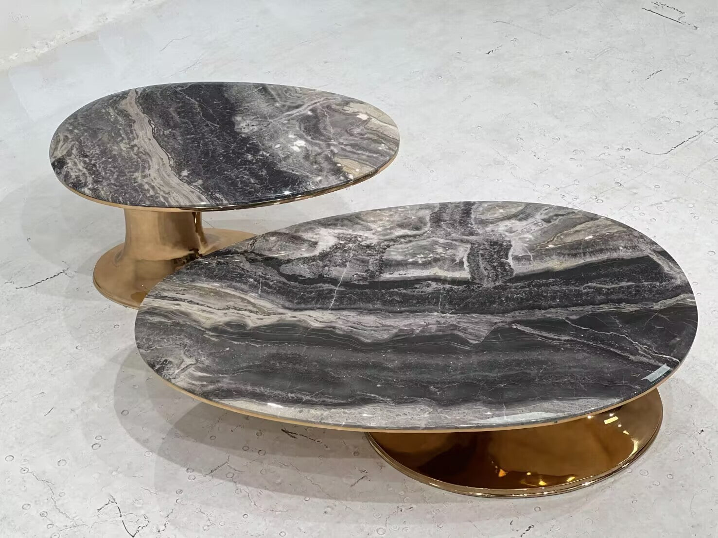 Sowilo High Modern Minimalist Luxury Stainless Steel Coffee Table