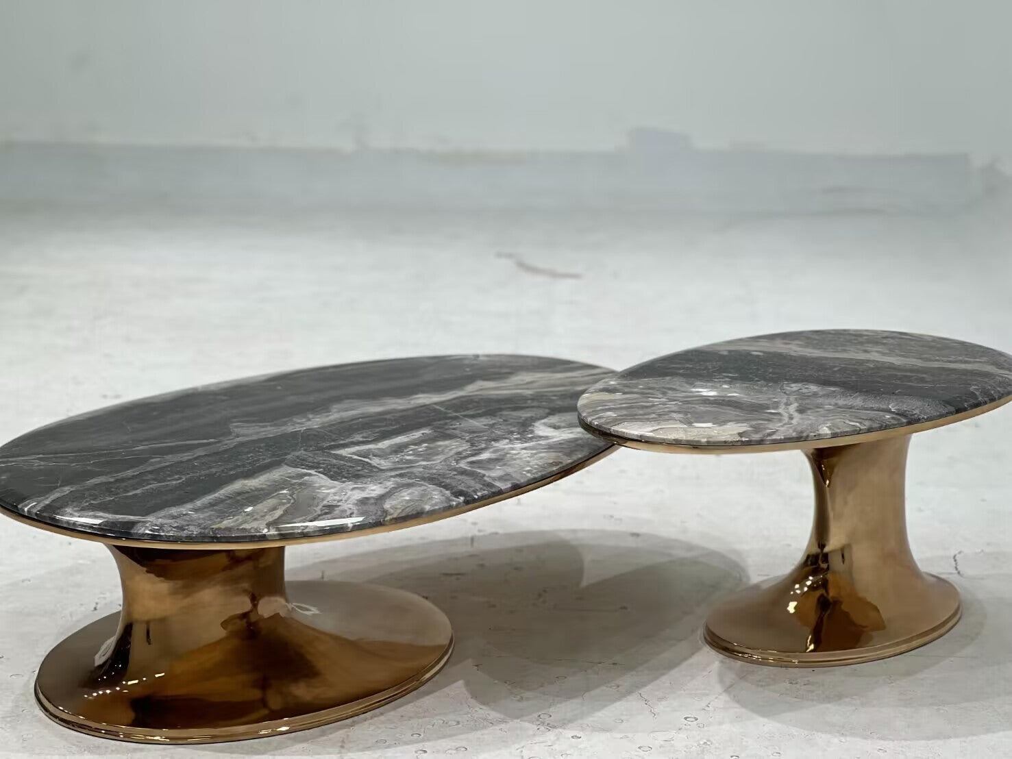 Sowilo High Modern Minimalist Luxury Stainless Steel Coffee Table