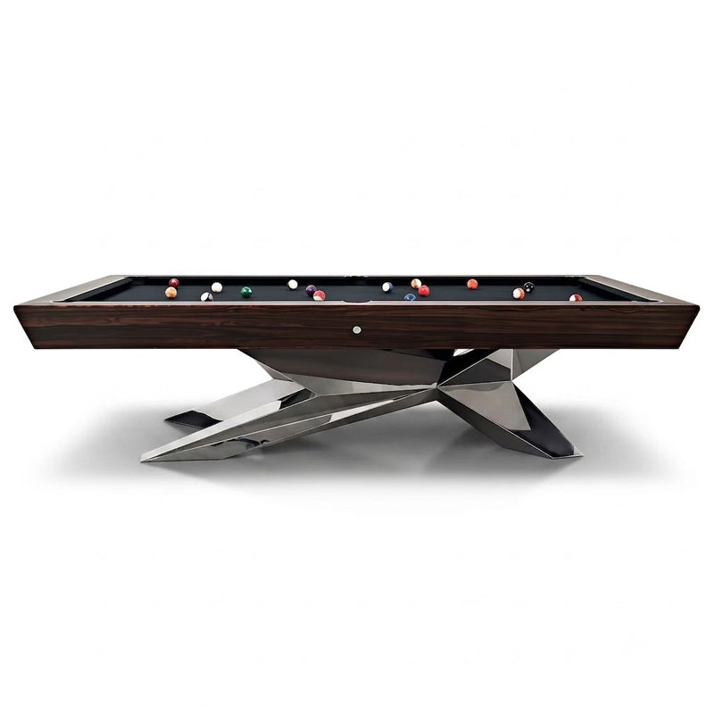Spike Italian Creativity Stainless Steel Geometry Solid Wood Billiard Table