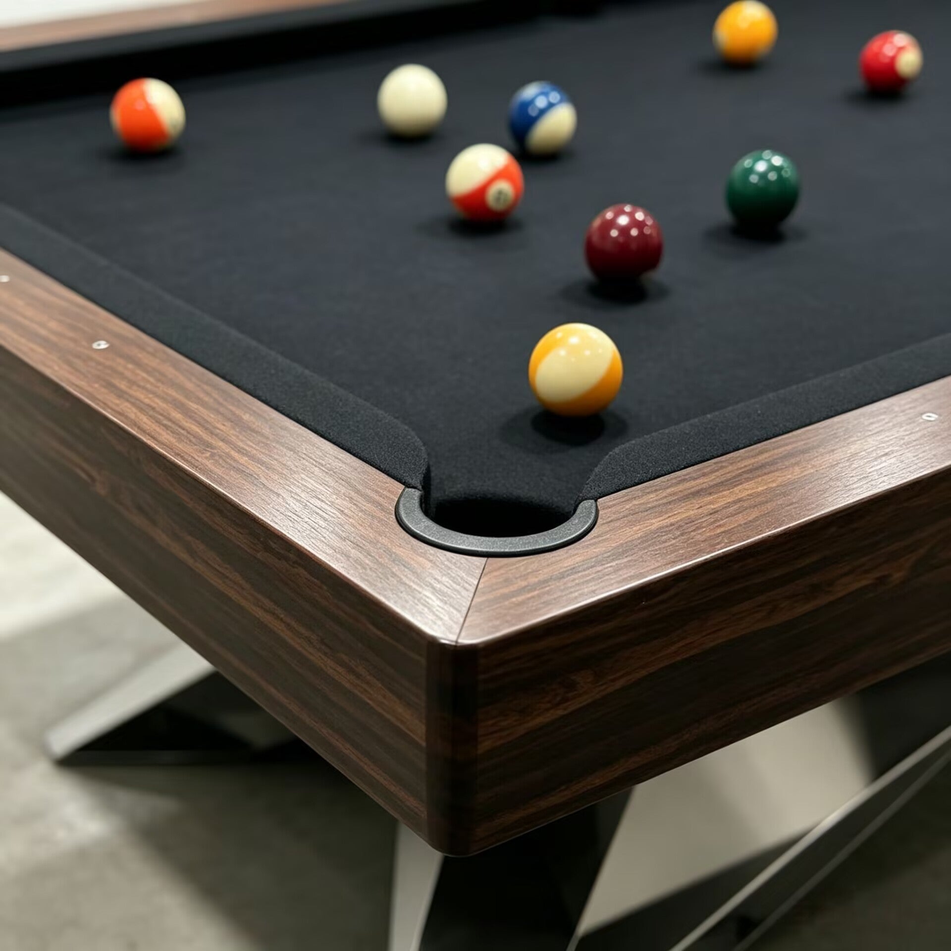 Spike Italian Creativity Stainless Steel Geometry Solid Wood Billiard Table