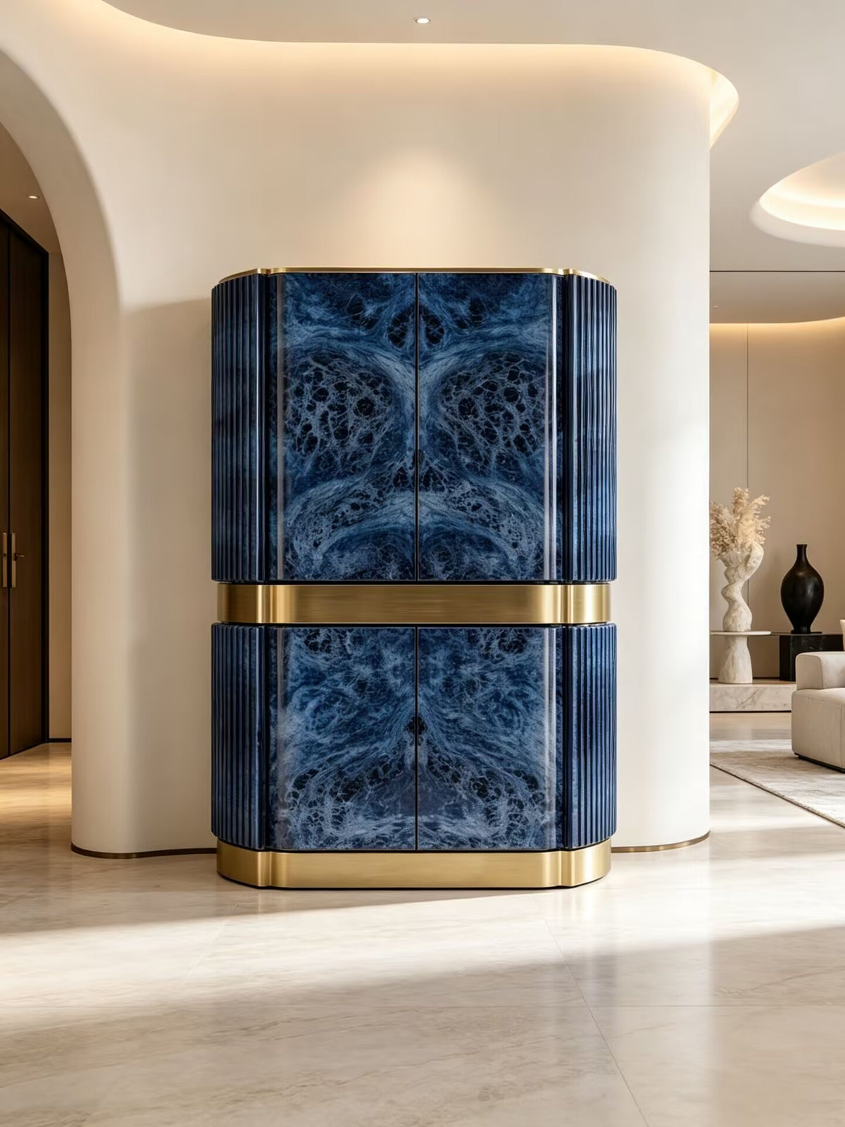 Villa Luxurious High-End Creativity Solid Wood Customize Storage Locker
