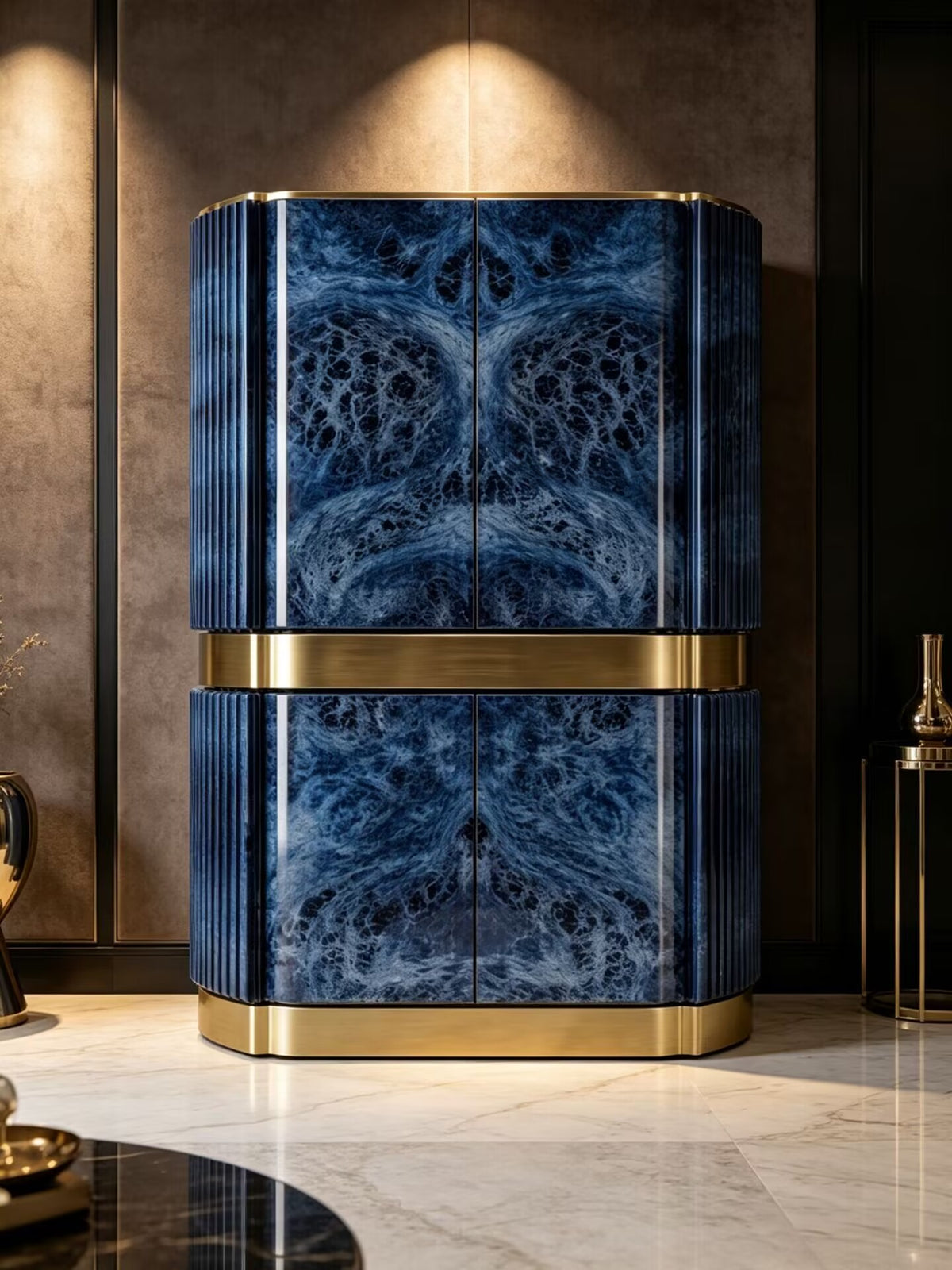 Villa Luxurious High-End Creativity Solid Wood Customize Storage Locker