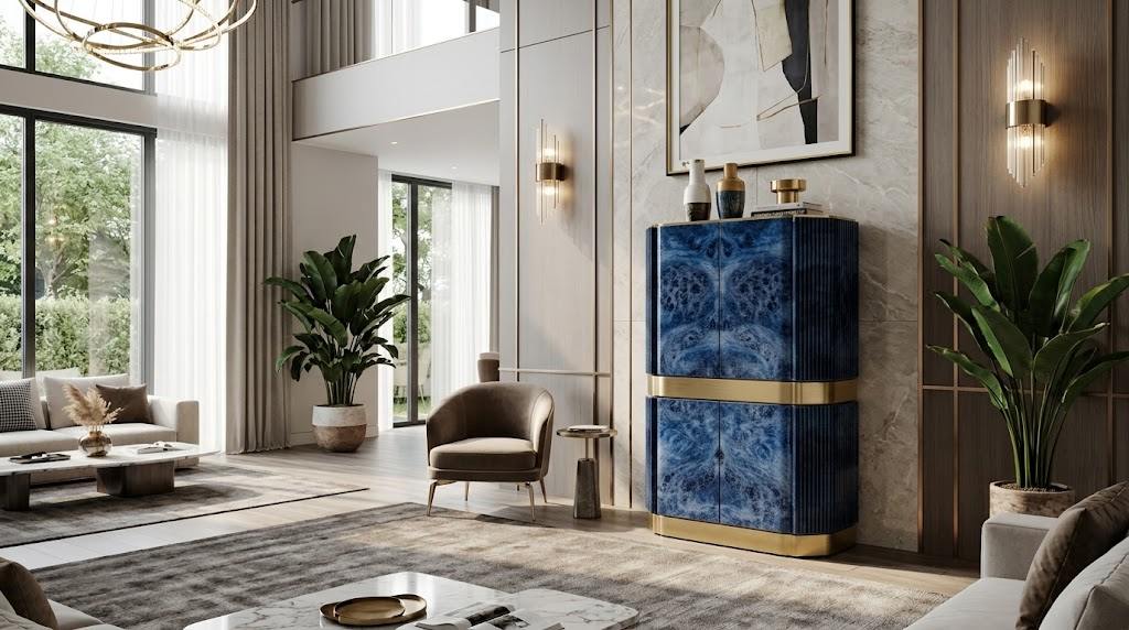 Villa Luxurious High-End Creativity Solid Wood Customize Storage Locker