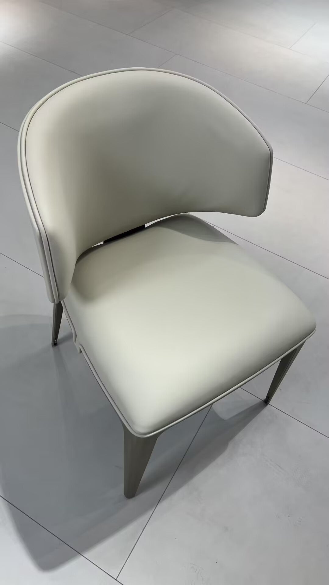 Sybilla Luxury Designer Leather Creative Stainless Steel Chair