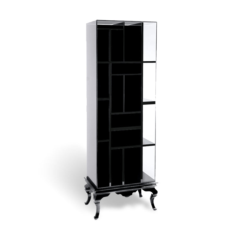 Tower Modern Minimalist Solid Wood High-End Glass Bookcase