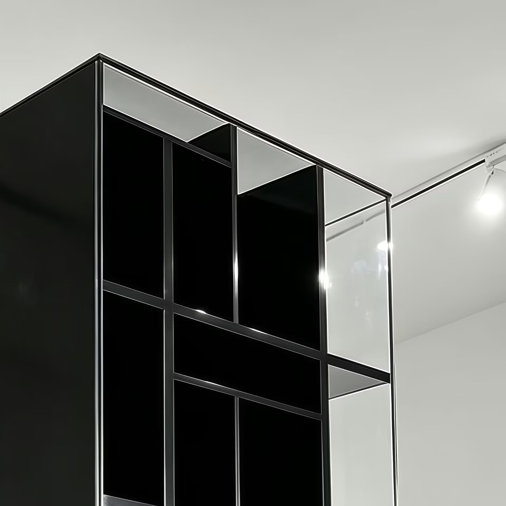 Tower Modern Minimalist Solid Wood High-End Glass Bookcase