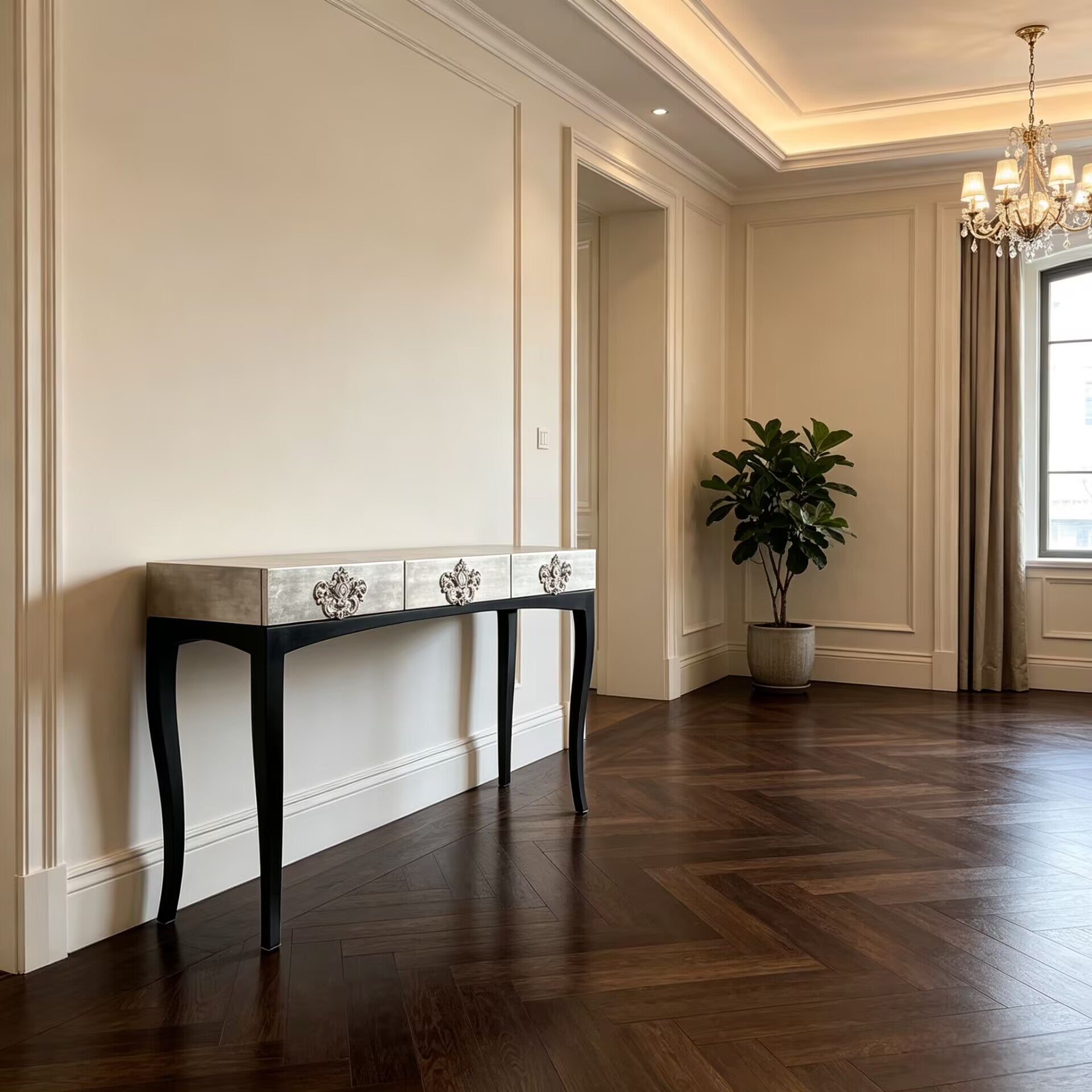 Trinity Creativity Designer High-End Customize Solid Wood Console
