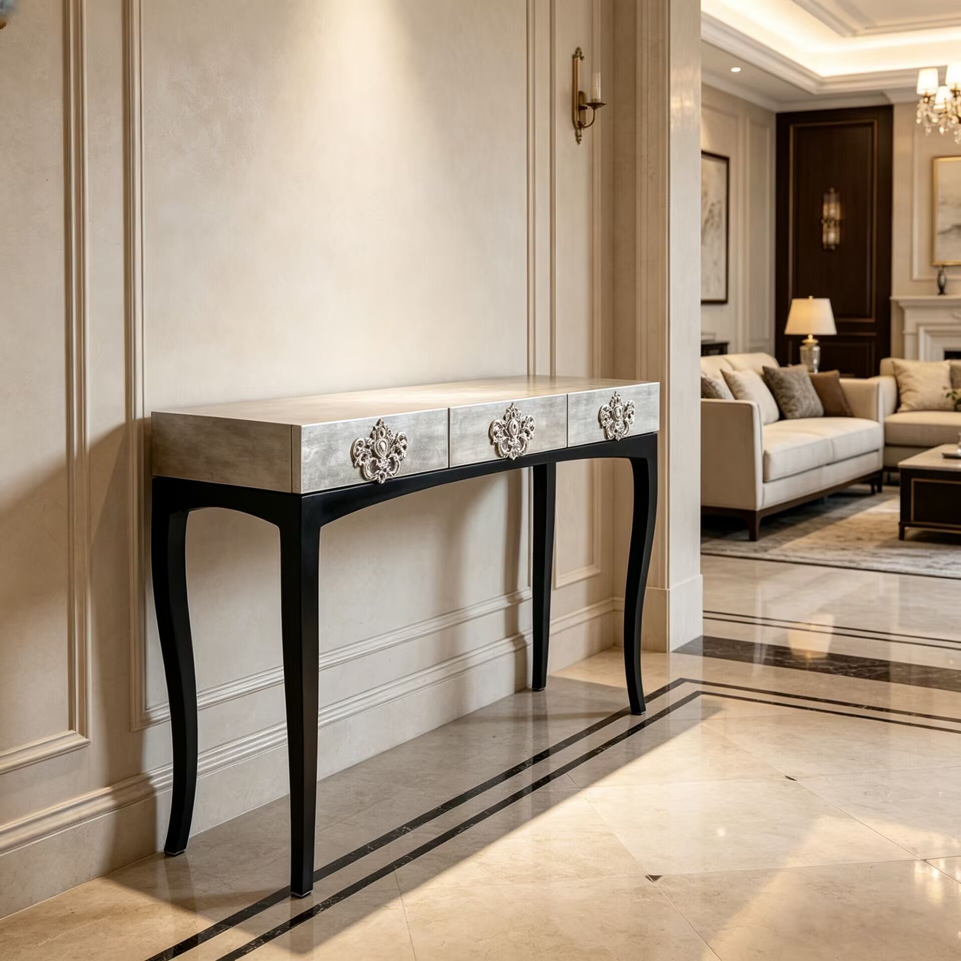 Trinity Creativity Designer High-End Customize Solid Wood Console