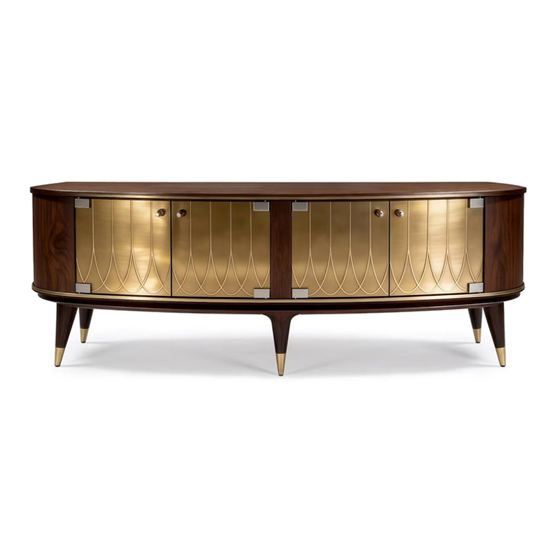 Luxurious Creativity Metal High-End Minimalist Solid Wood Tv Cabinet
