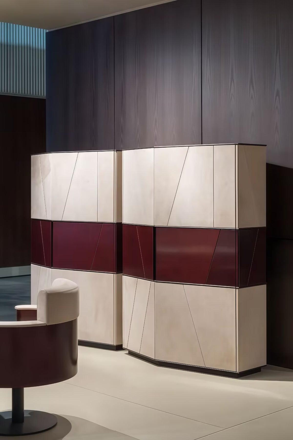 Terre Alto Living Room High Quality Art Simple Solid Wood Wine Cabinet