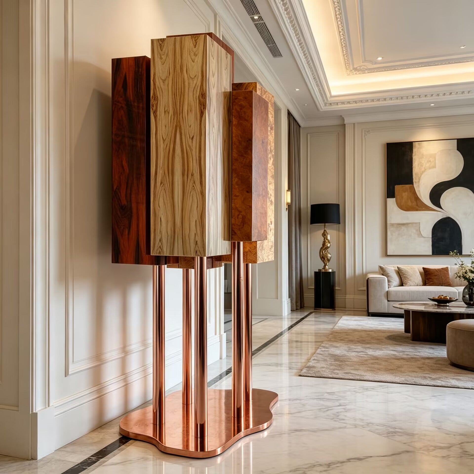The Special Luxury Creativity Irregular Solid Wood Art Tree Cabinet