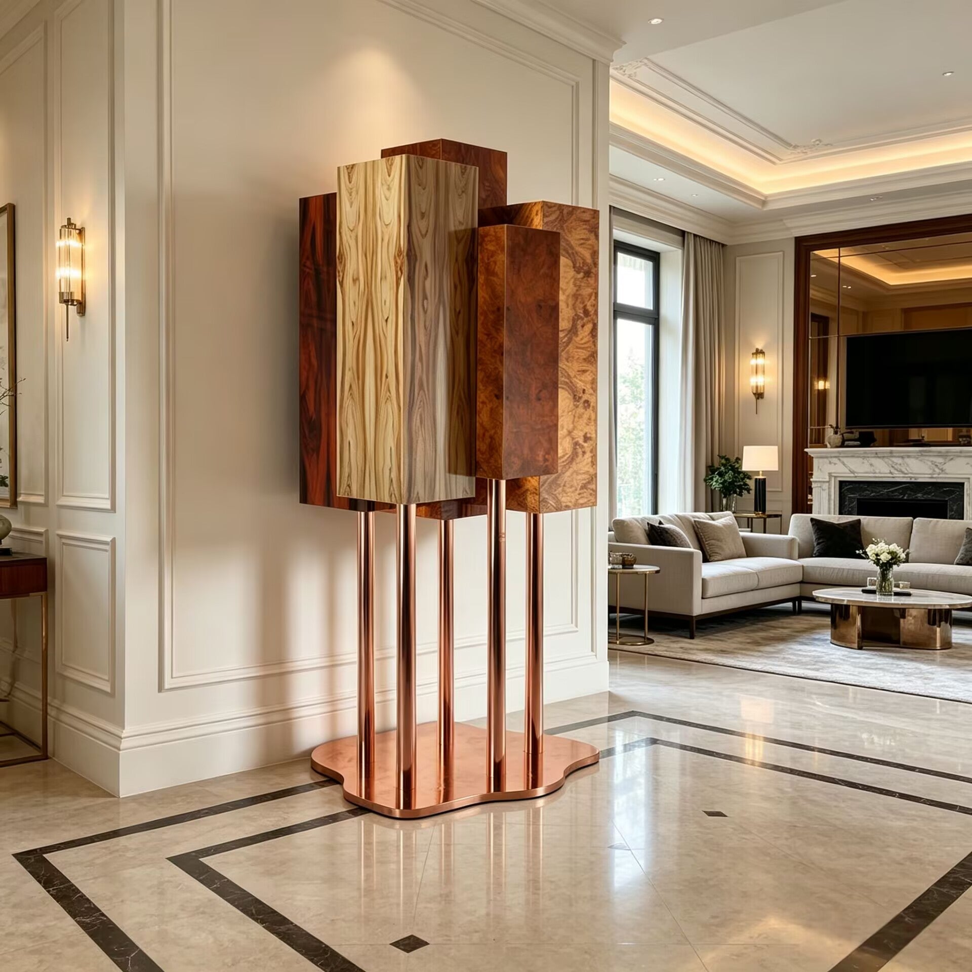 The Special Luxury Creativity Irregular Solid Wood Art Tree Cabinet