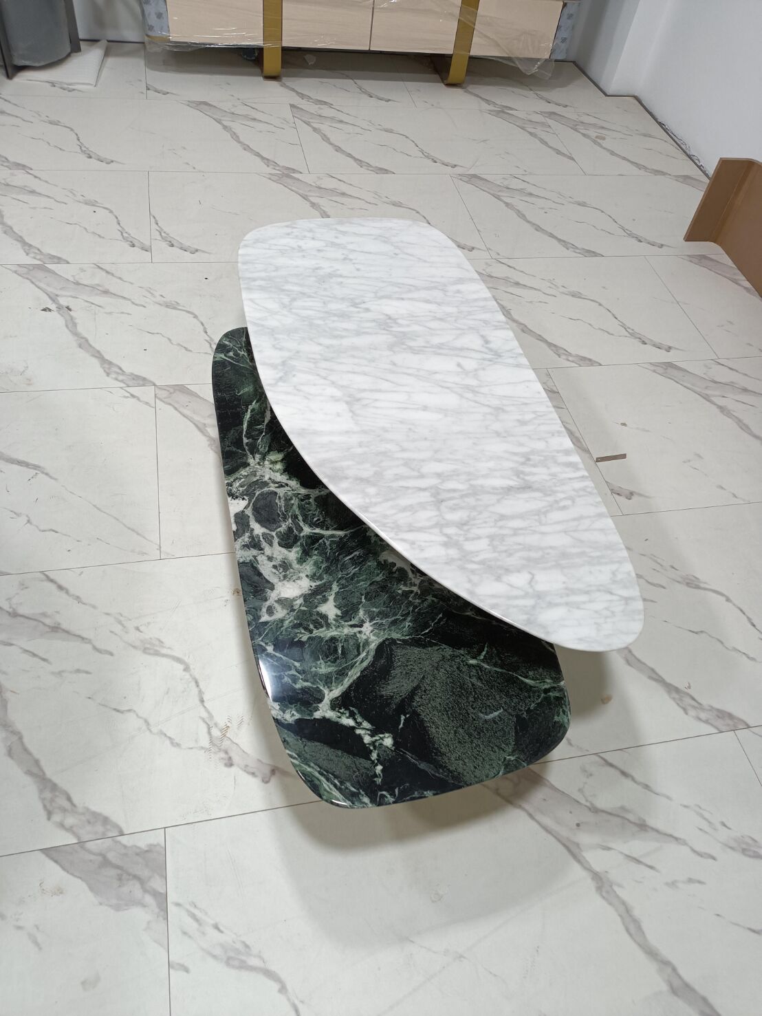 Trapeze Italian Creative Natural Marble High End Coffee Table