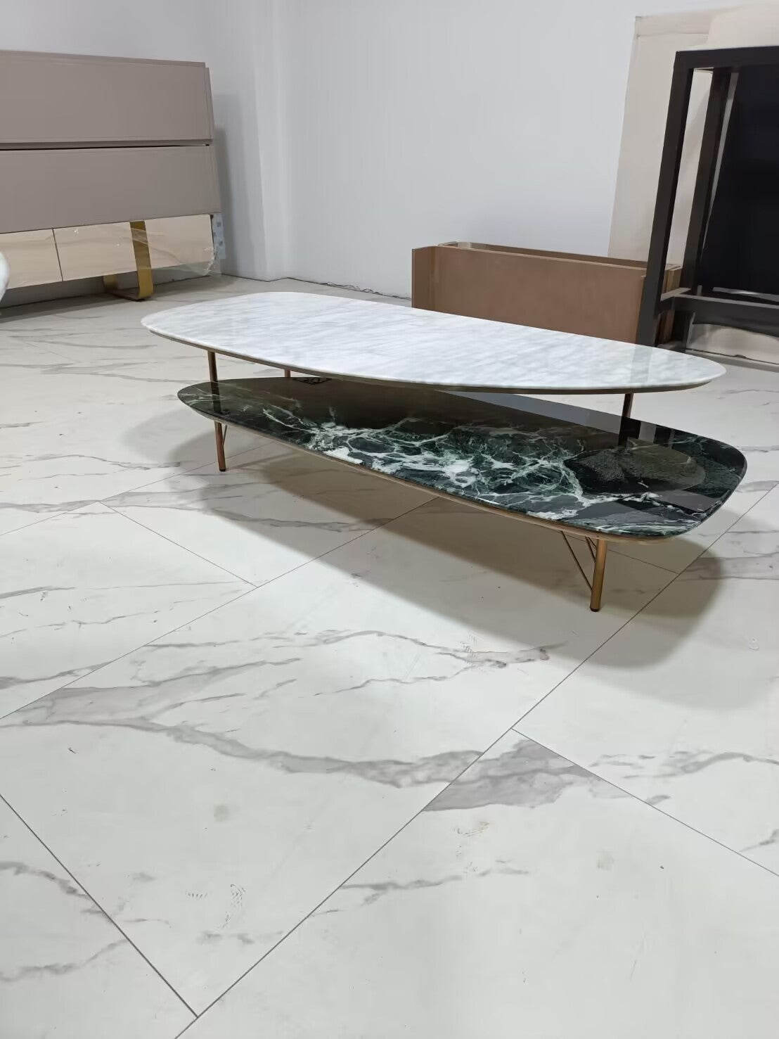 Trapeze Italian Creative Natural Marble High End Coffee Table