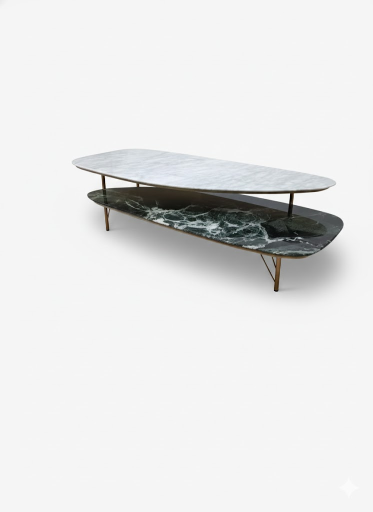 Trapeze Italian Creative Natural Marble High End Coffee Table