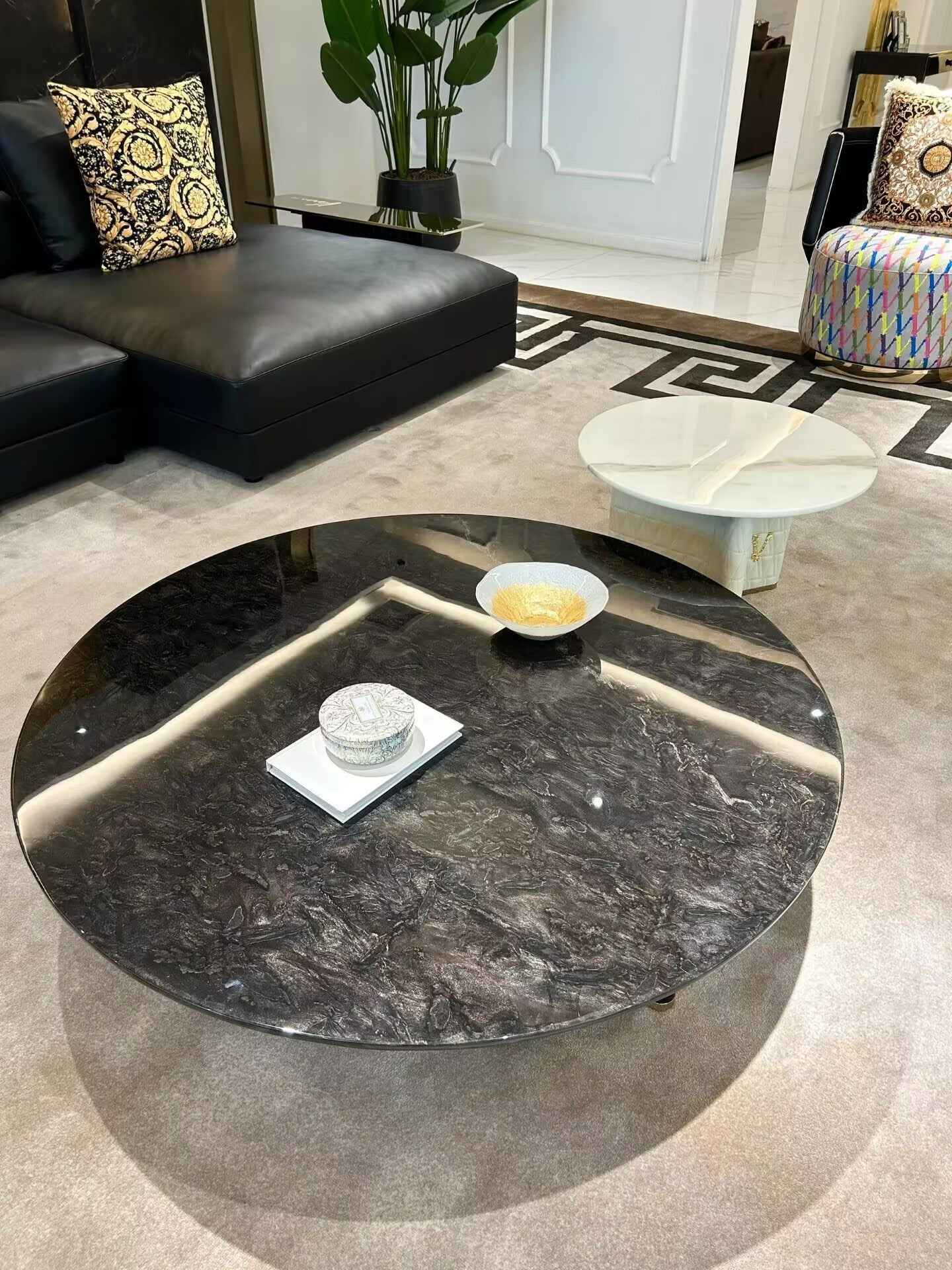 V-Marble Living Room Minimalism Combination Round Coffee Table