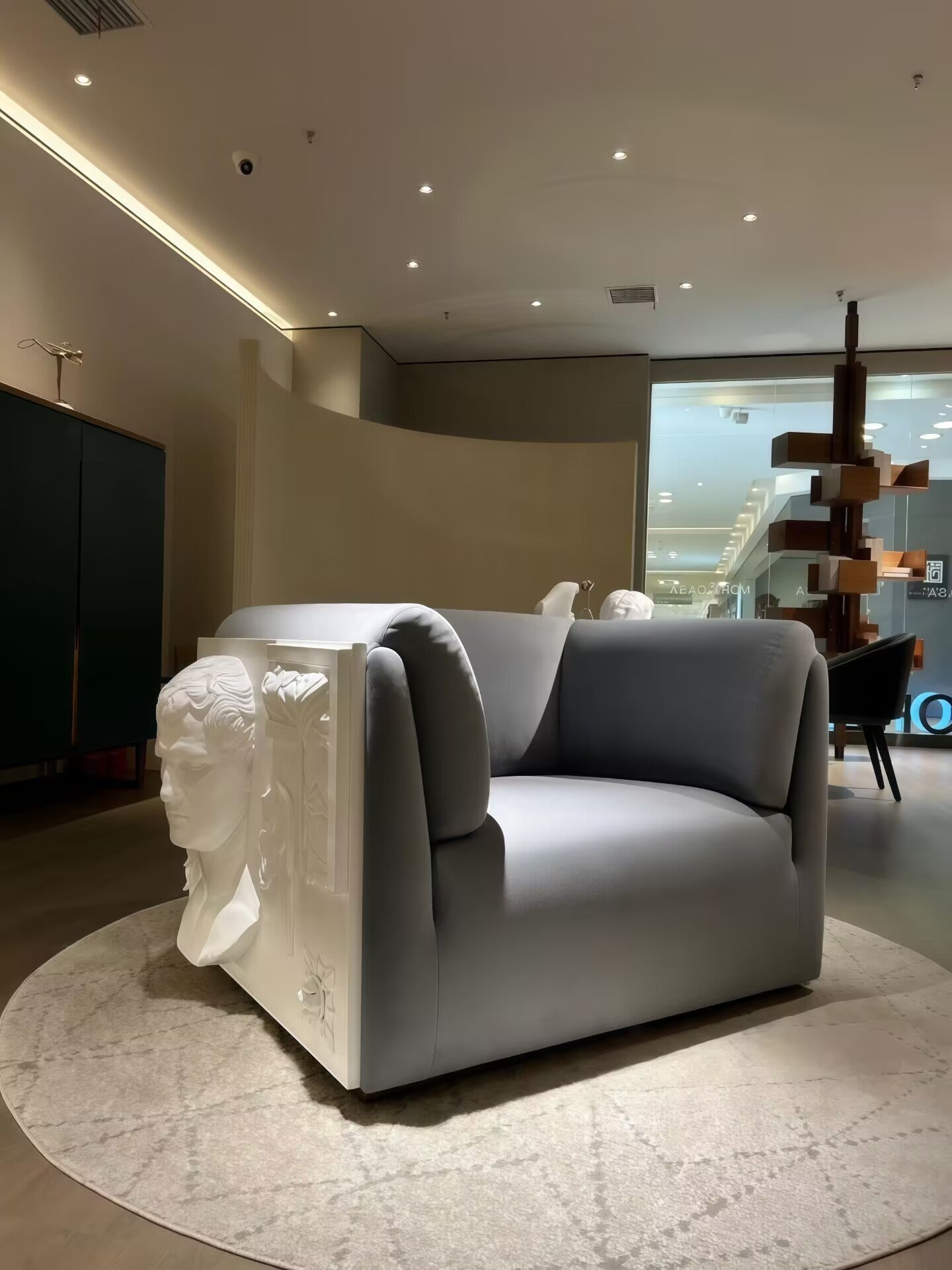 VERSAILLES Modern light luxury solid wood carved fabric sofa