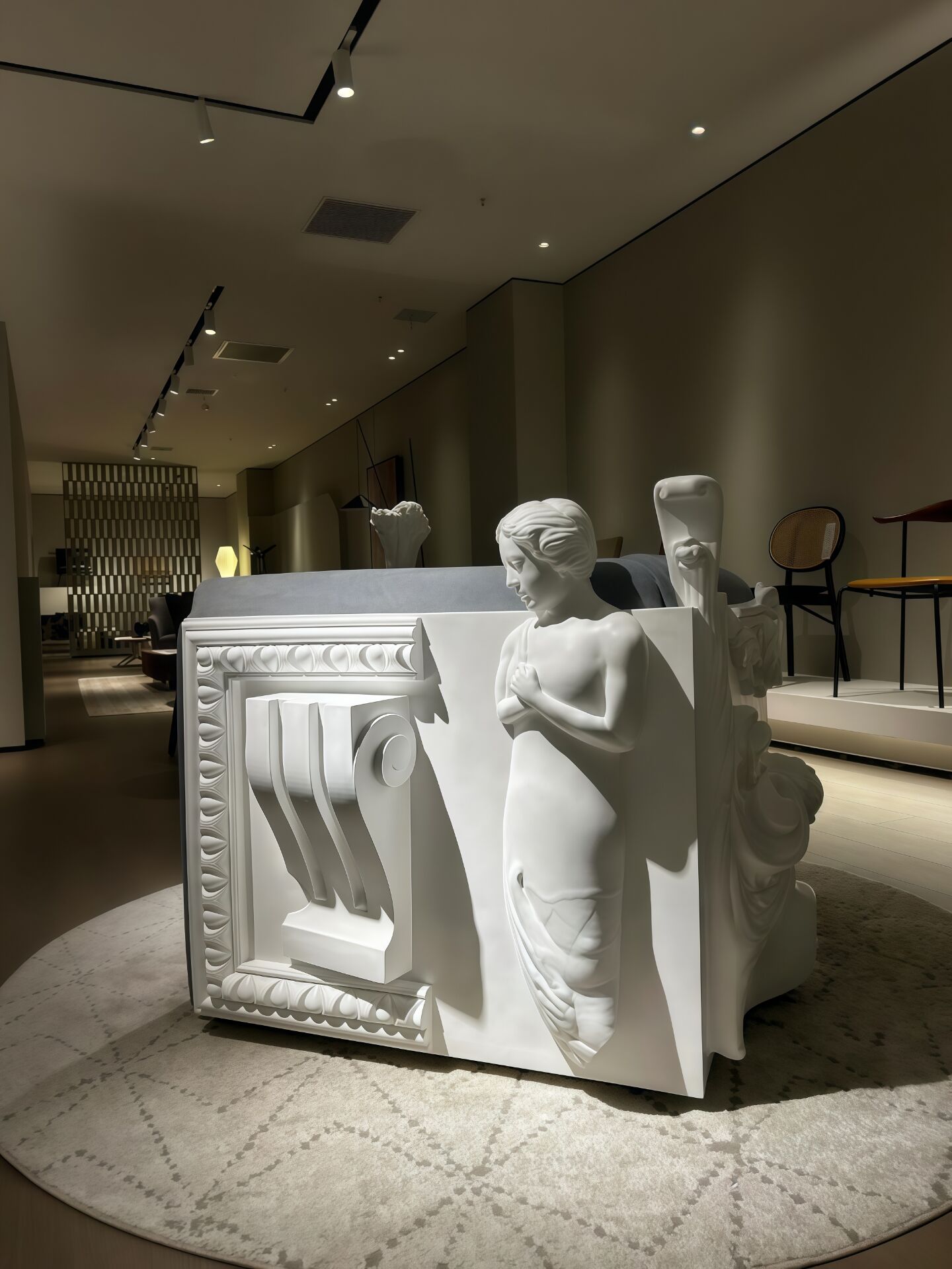 VERSAILLES Modern light luxury solid wood carved fabric sofa