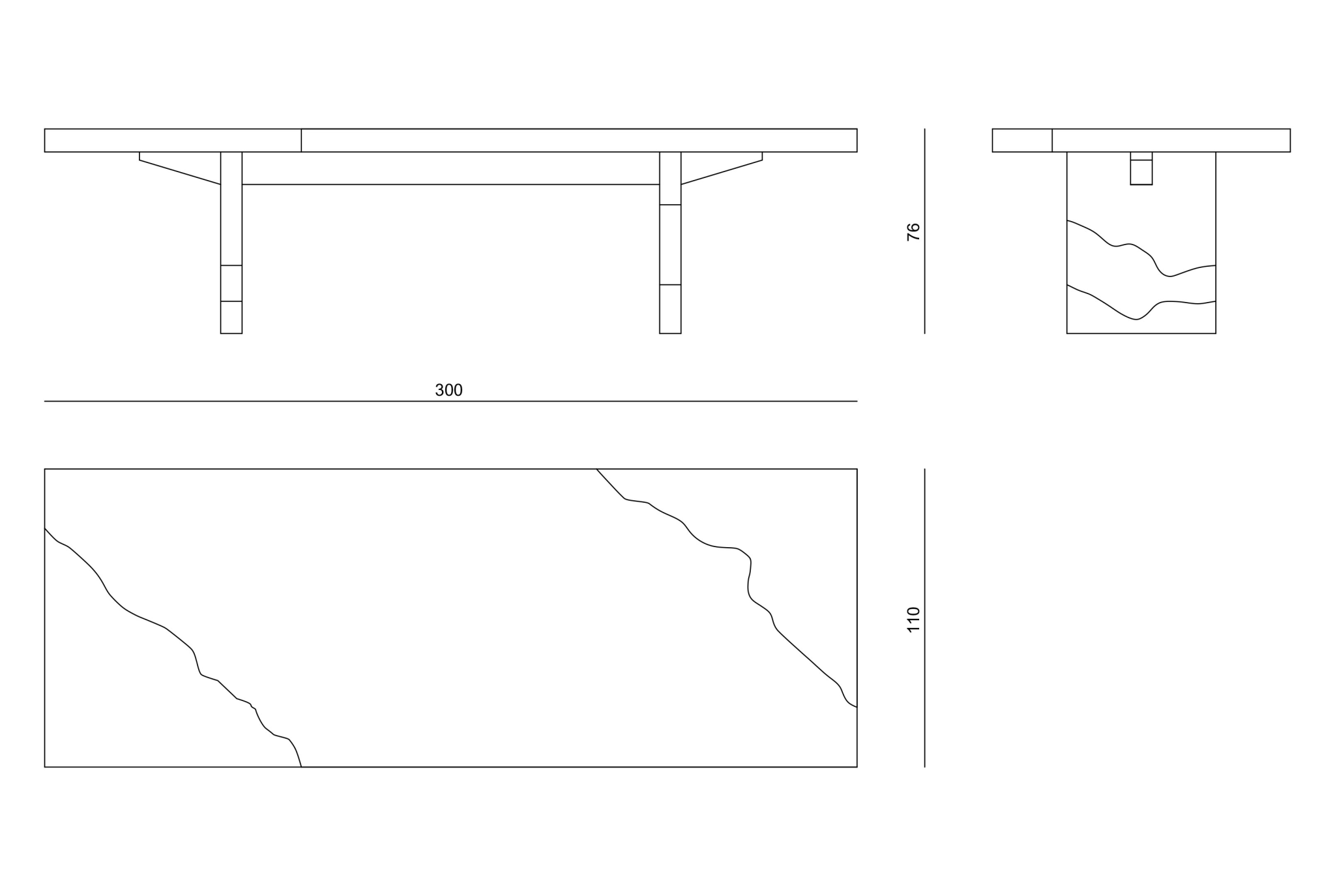 Valiant Natural marble dining table