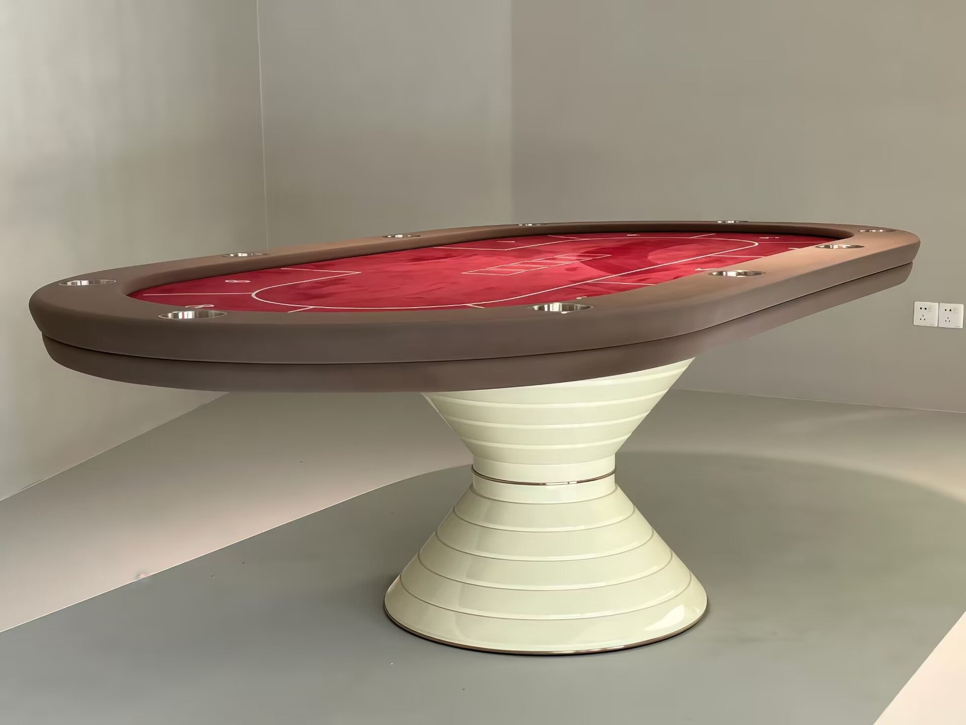 Vegas Italian Luxury High End Solid Wood Creative Poker Table