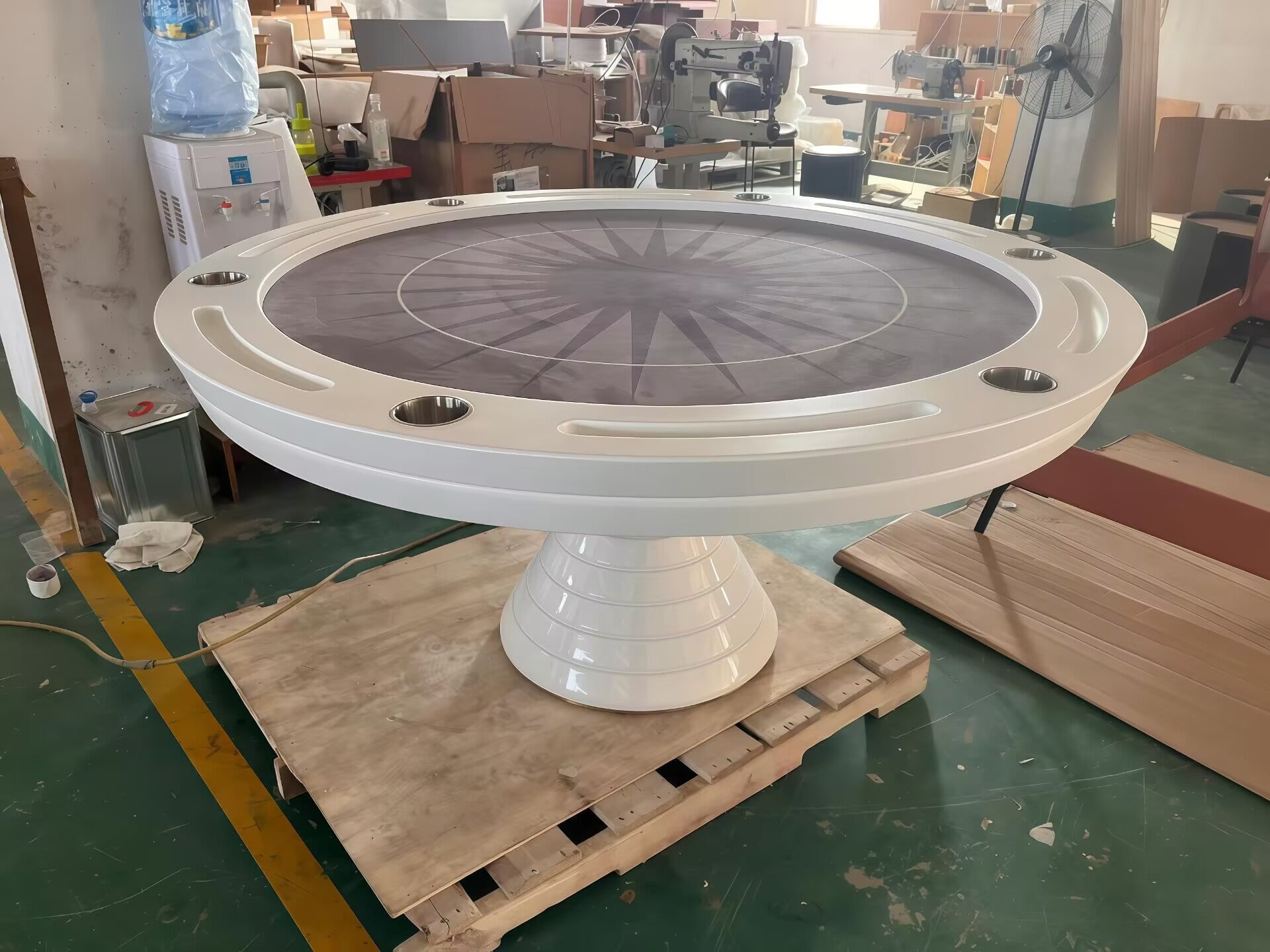 Vegas Italian Luxury High End Solid Wood Creative Poker Table