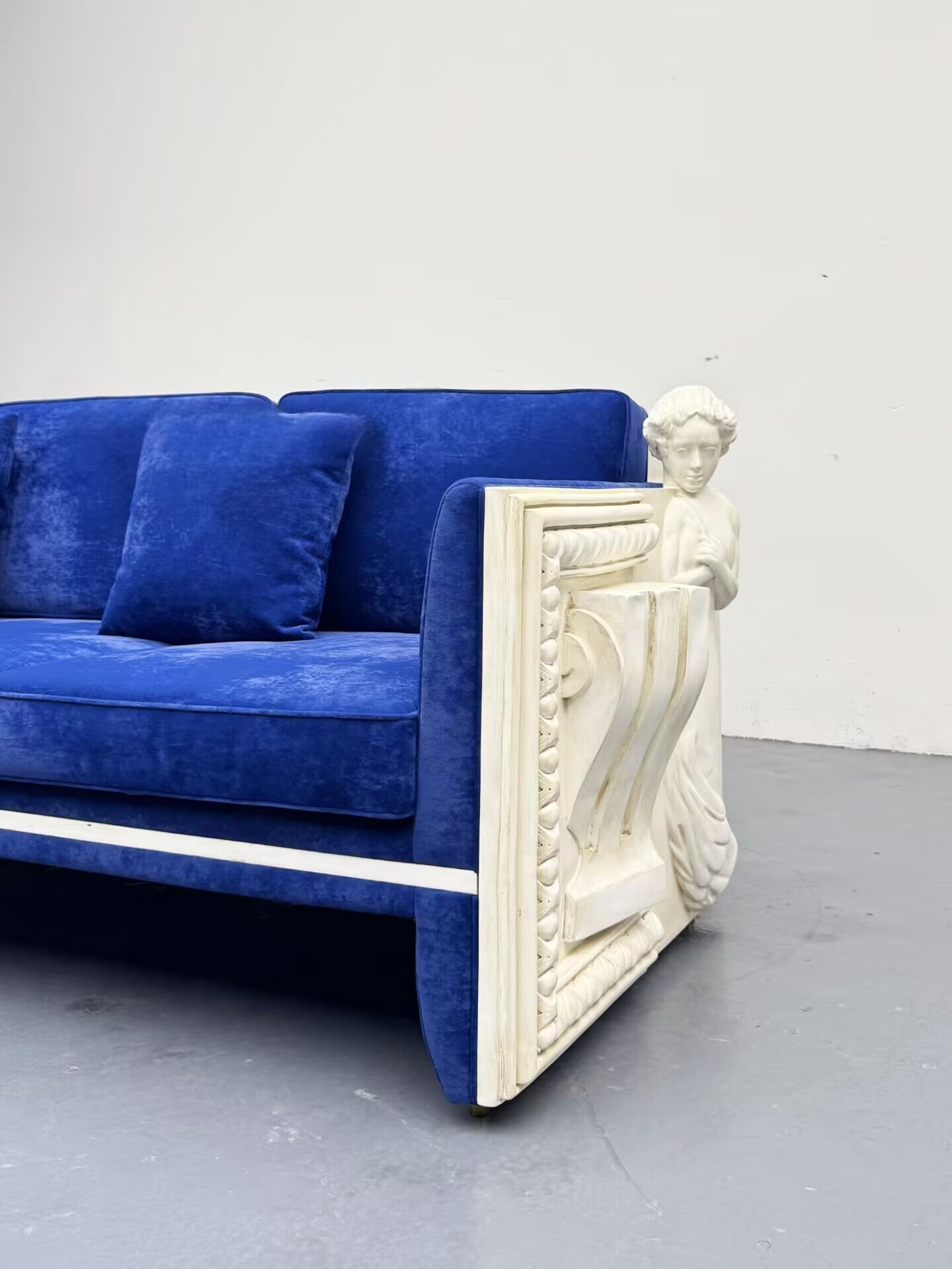 Versailles High-End Solid Wood Artistic Relief Fabric Multi-Seat Sofa