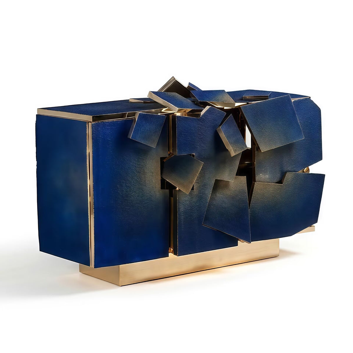 Vibration Core Luxury Artistic Designer Metal Customize Side Cabinet
