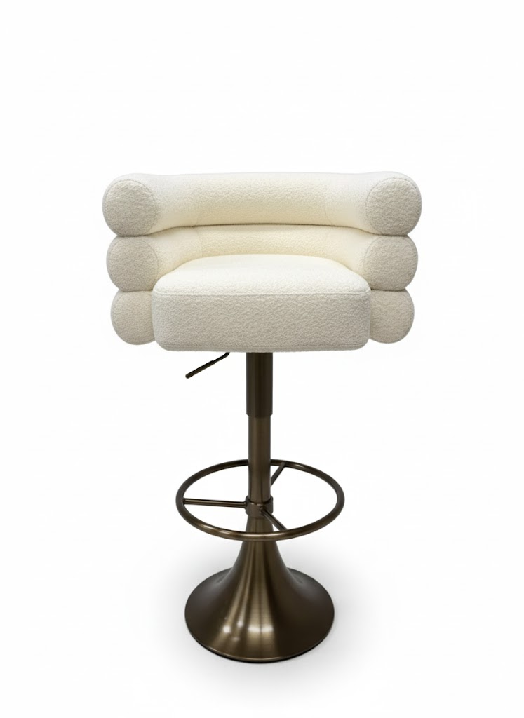 Voluptas Modern Luxurious Stainless Steel Height Adjustable Rotatable Bar Stool