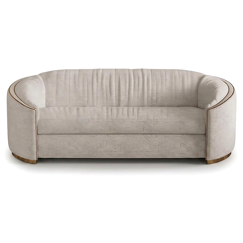 Wales Modern Minimalist Solid Wood Artistic Straight Fabric Sofa