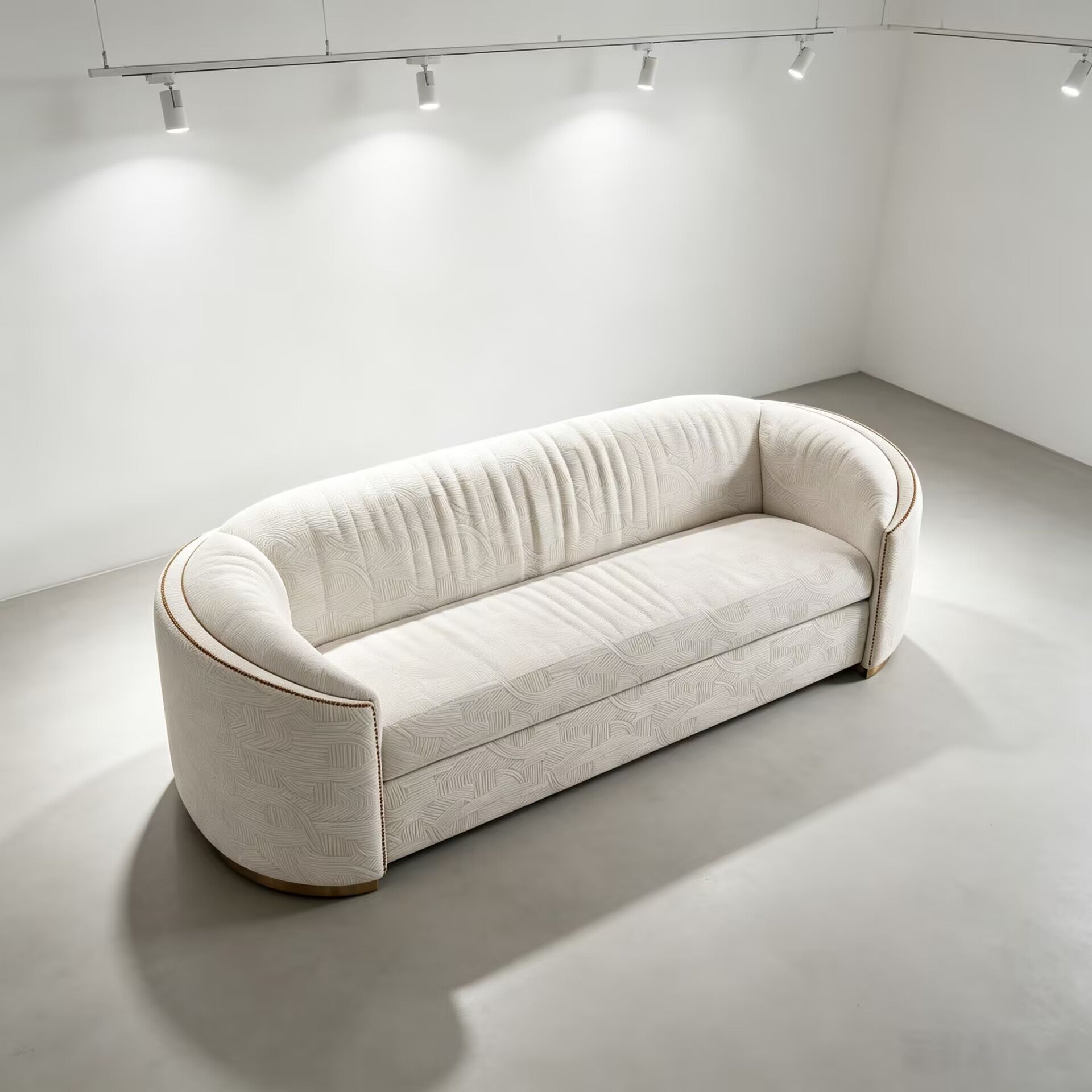 Wales Modern Minimalist Solid Wood Artistic Straight Fabric Sofa
