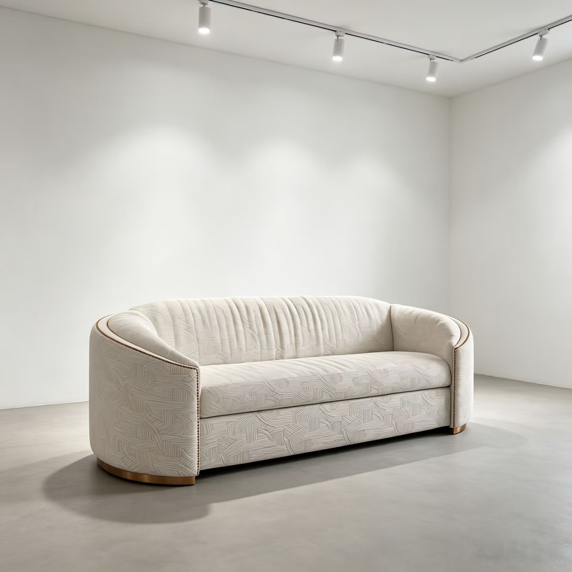 Wales Modern Minimalist Solid Wood Artistic Straight Fabric Sofa