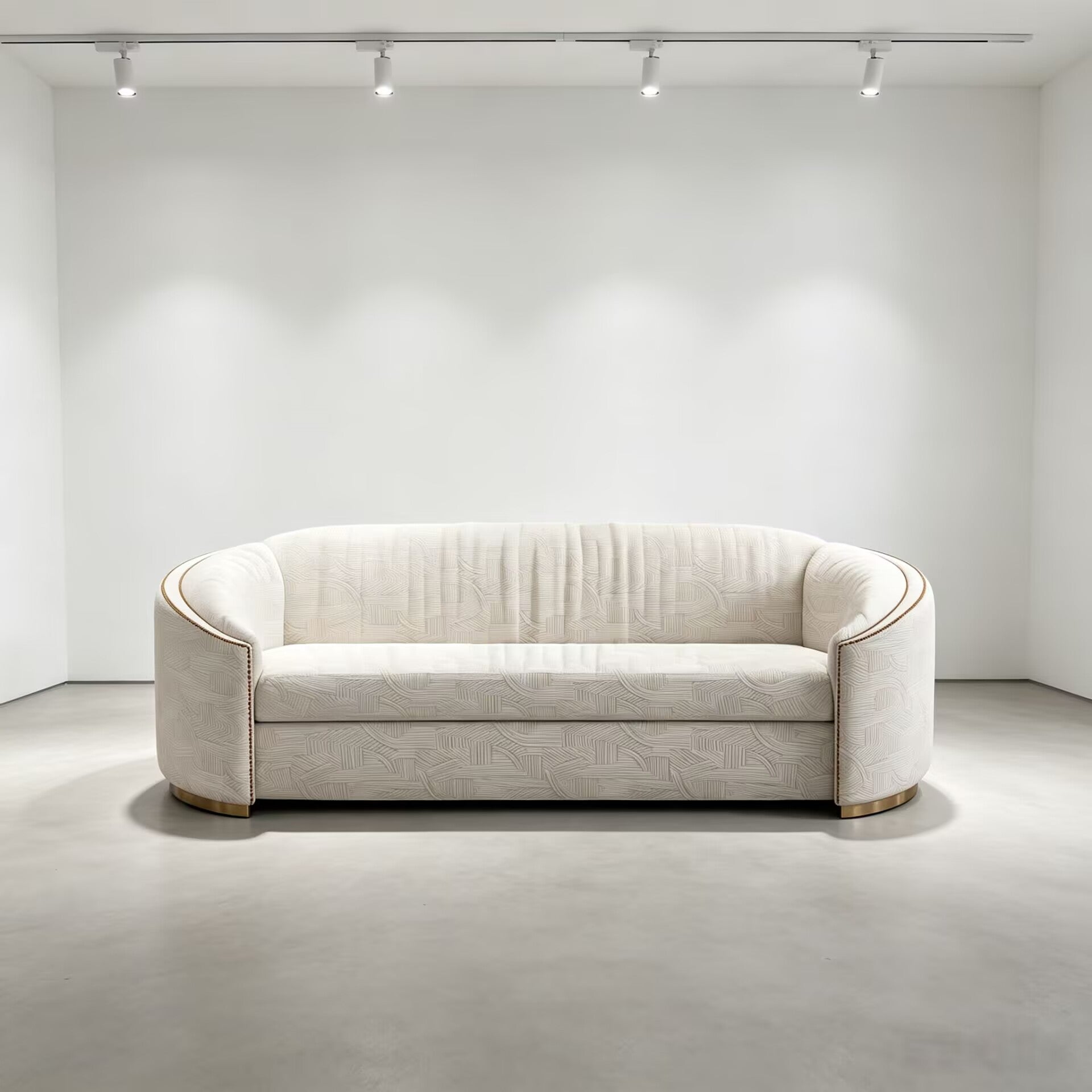 Wales Modern Minimalist Solid Wood Artistic Straight Fabric Sofa