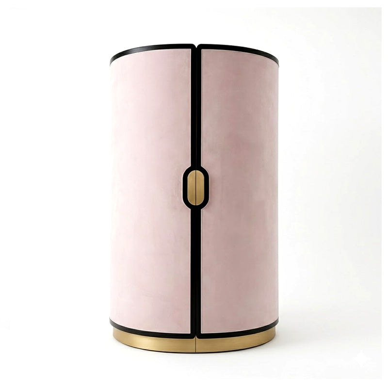 Luxurious Minimalism Solid Wood Customize Leather Wardrobe