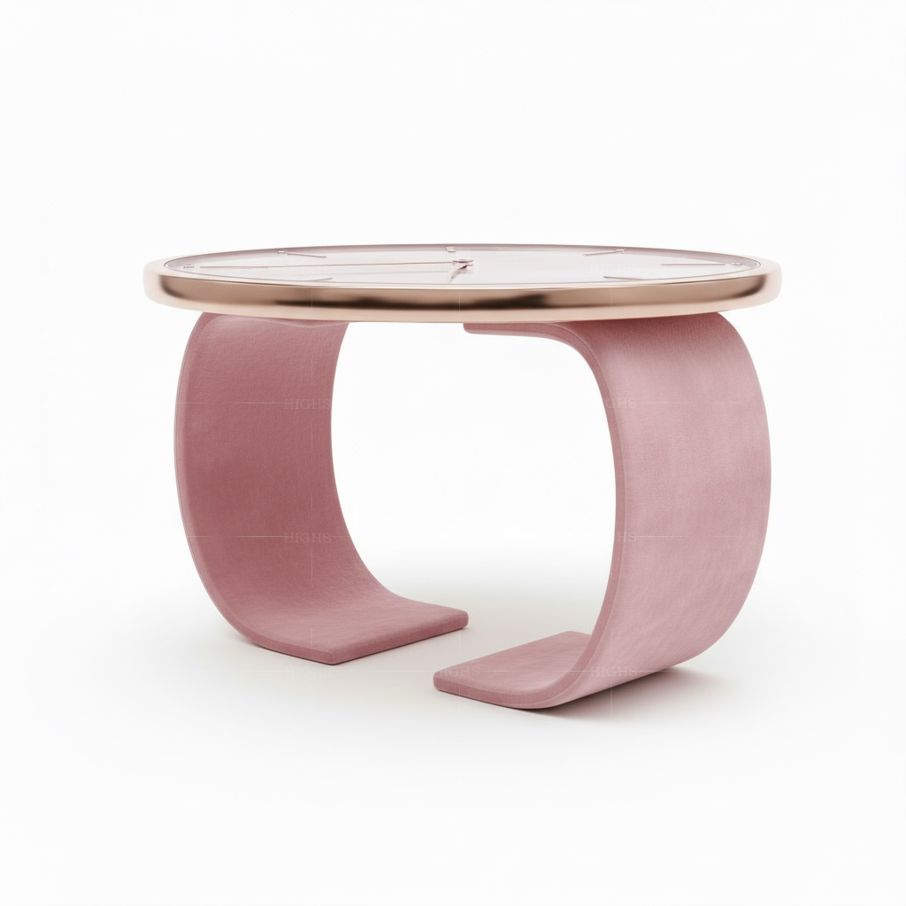still watch offee table Pink natural marble crystal embellishment