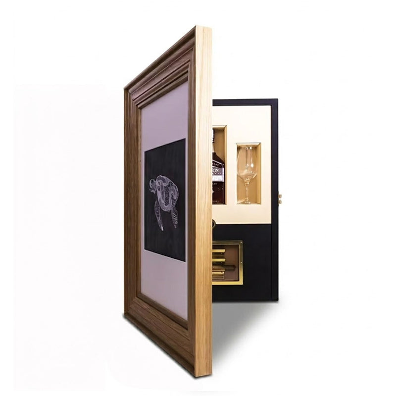 High-End Designer Solid Wood Small Wall-Mounted Wine Cabinet