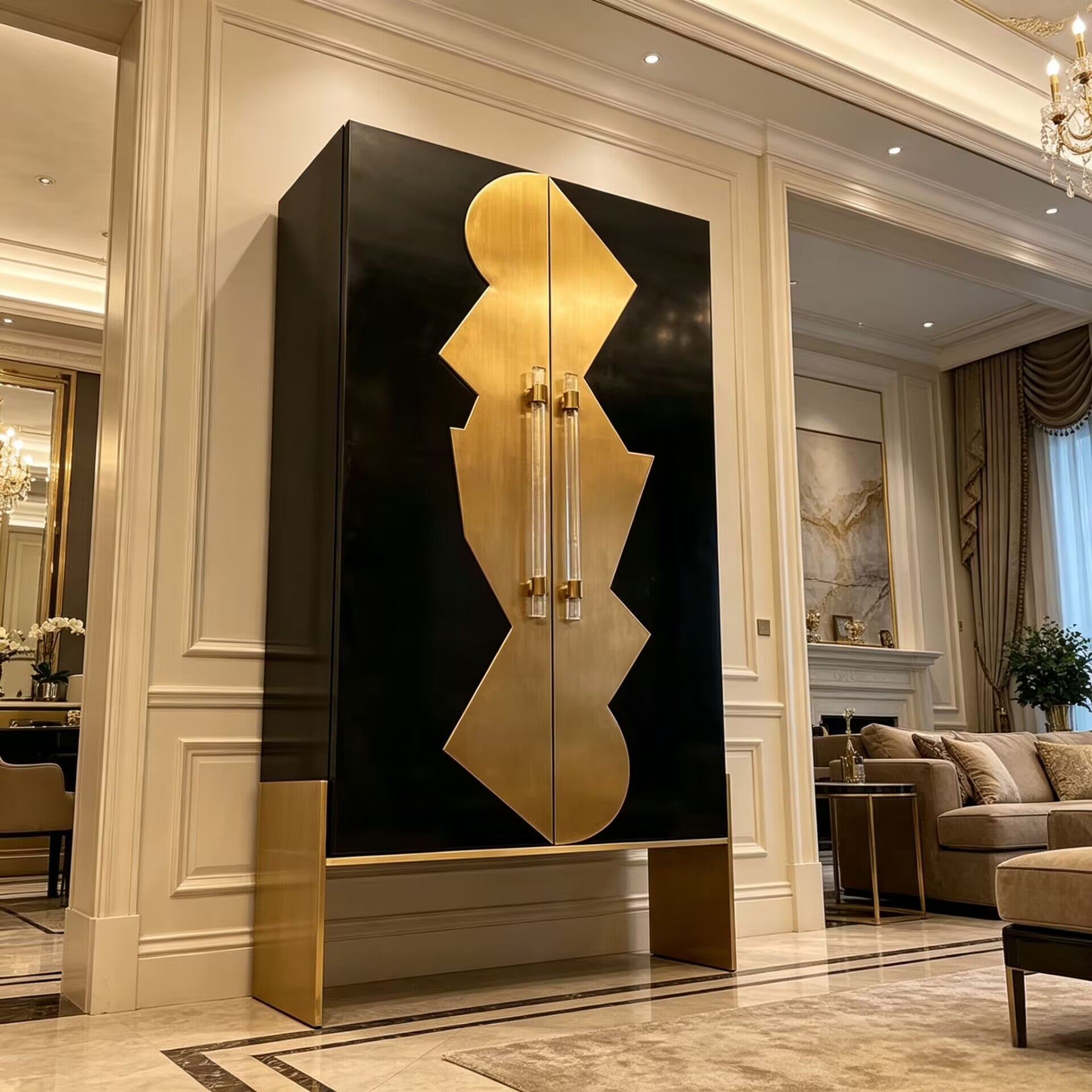 Designer Unique Creativity Customize Solid Wood Decorative Wine Cabinet