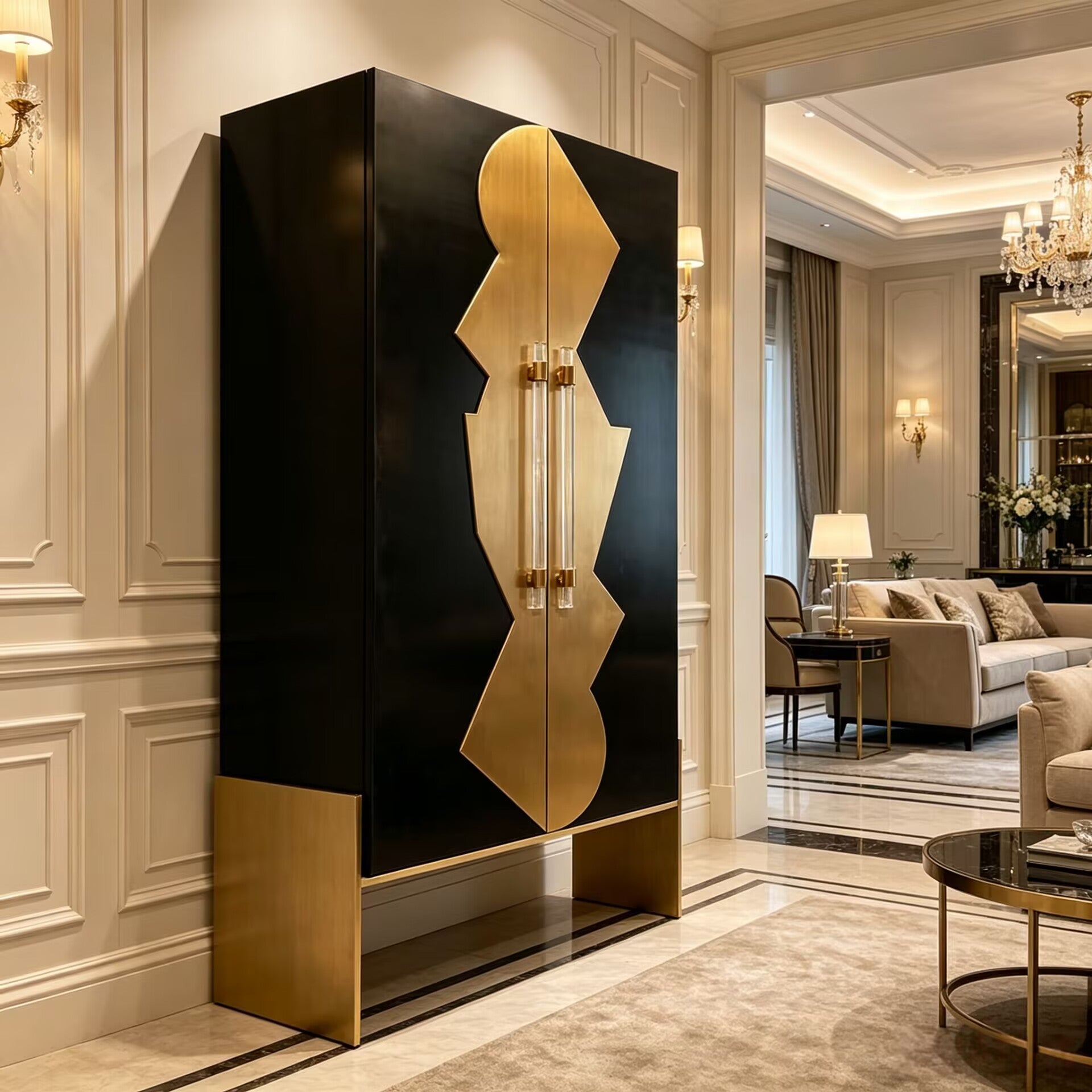 Designer Unique Creativity Customize Solid Wood Decorative Wine Cabinet