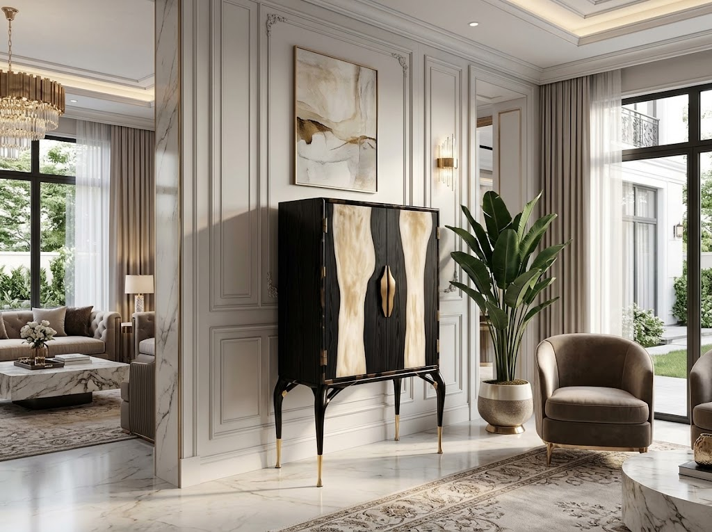Modern Simple Solid Wood Unique High-End Customize Wine Cabinet