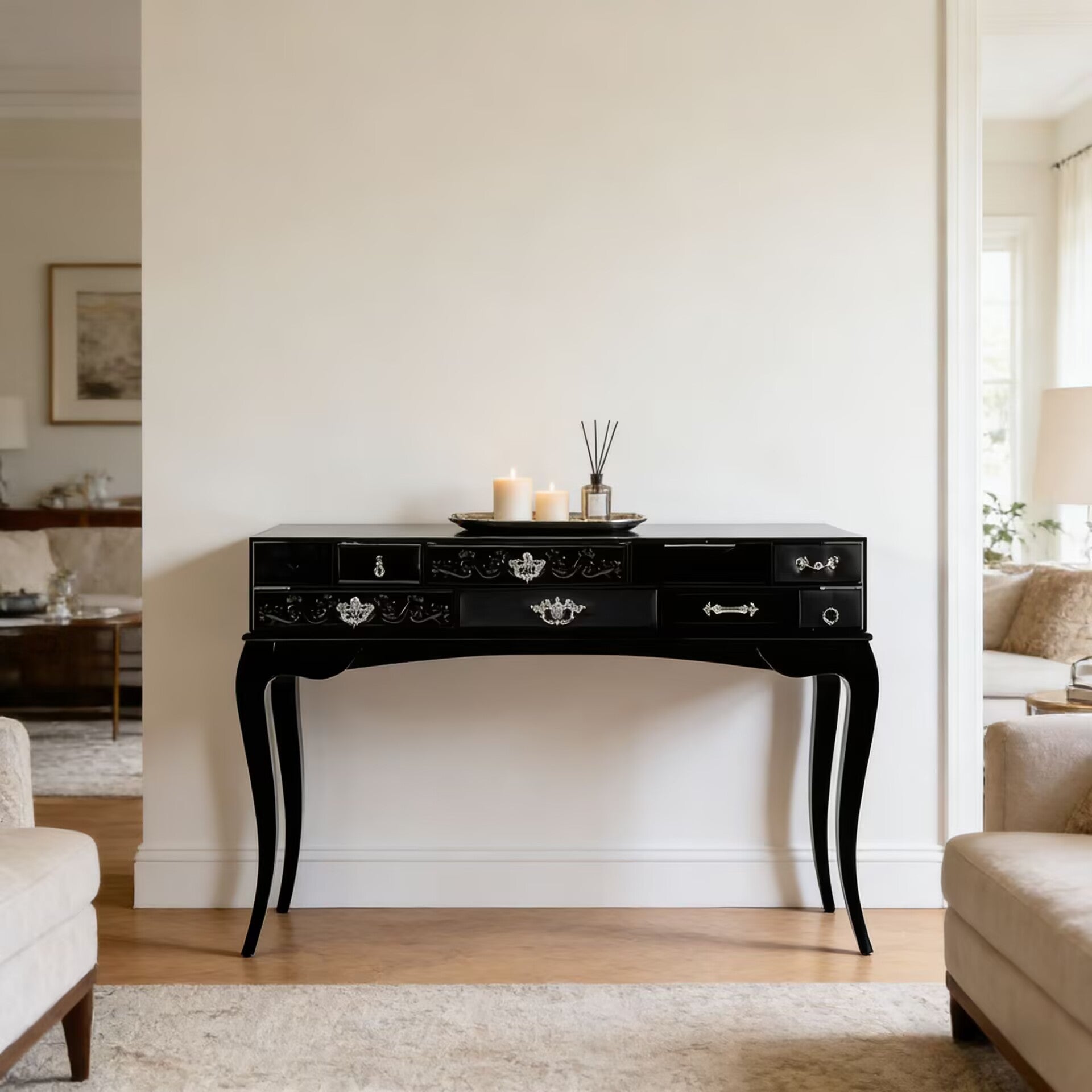 York High-End Minimalism Solid Wood Customize Entryway Cabinet