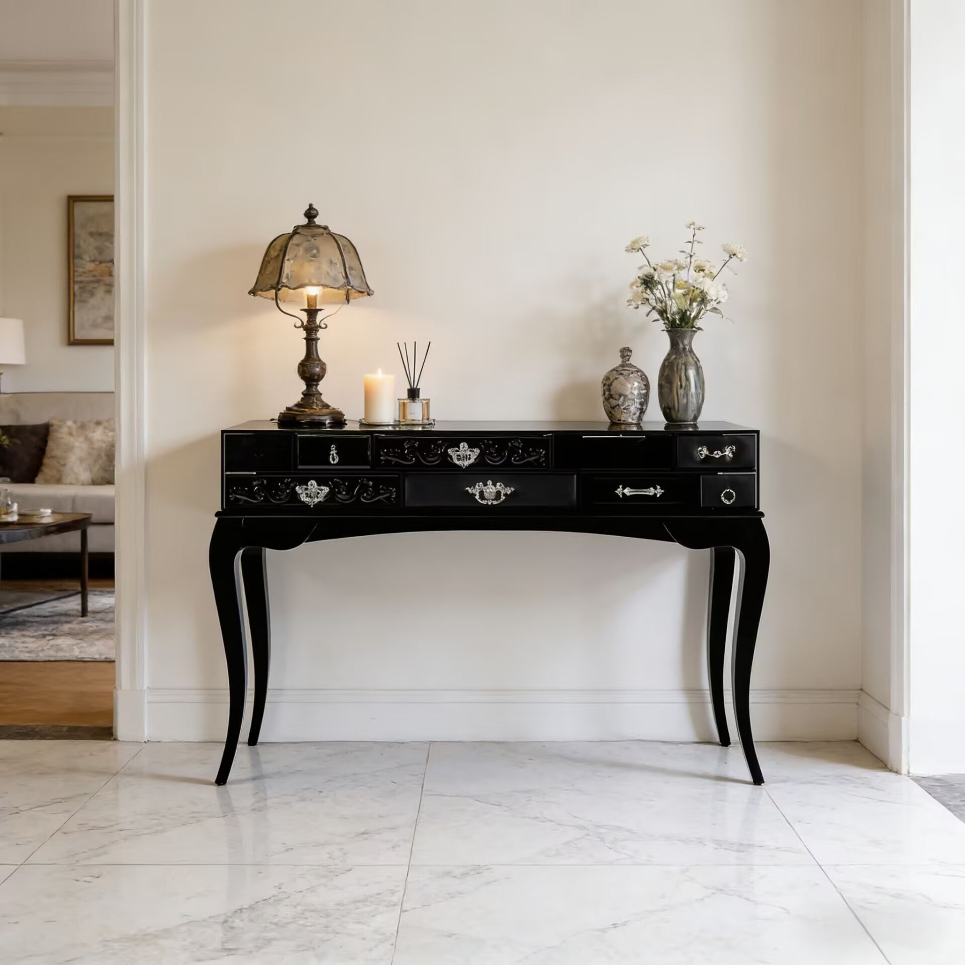 York High-End Minimalism Solid Wood Customize Entryway Cabinet