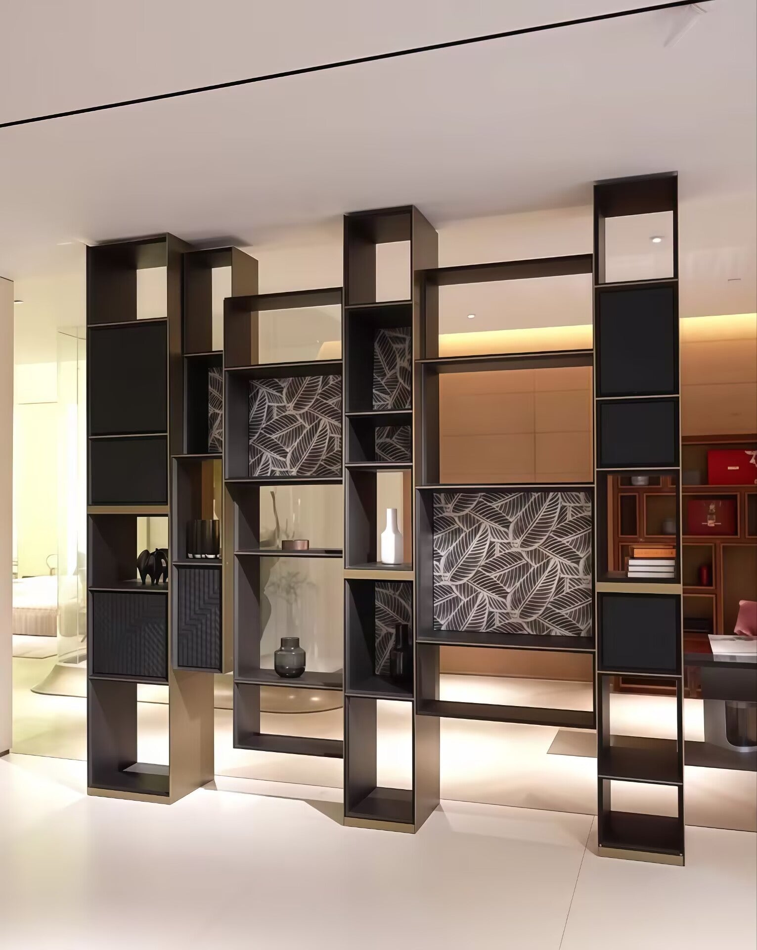 Acapulco Italian Luxury Designer Metal Creativitysolid Wood Bookshelf