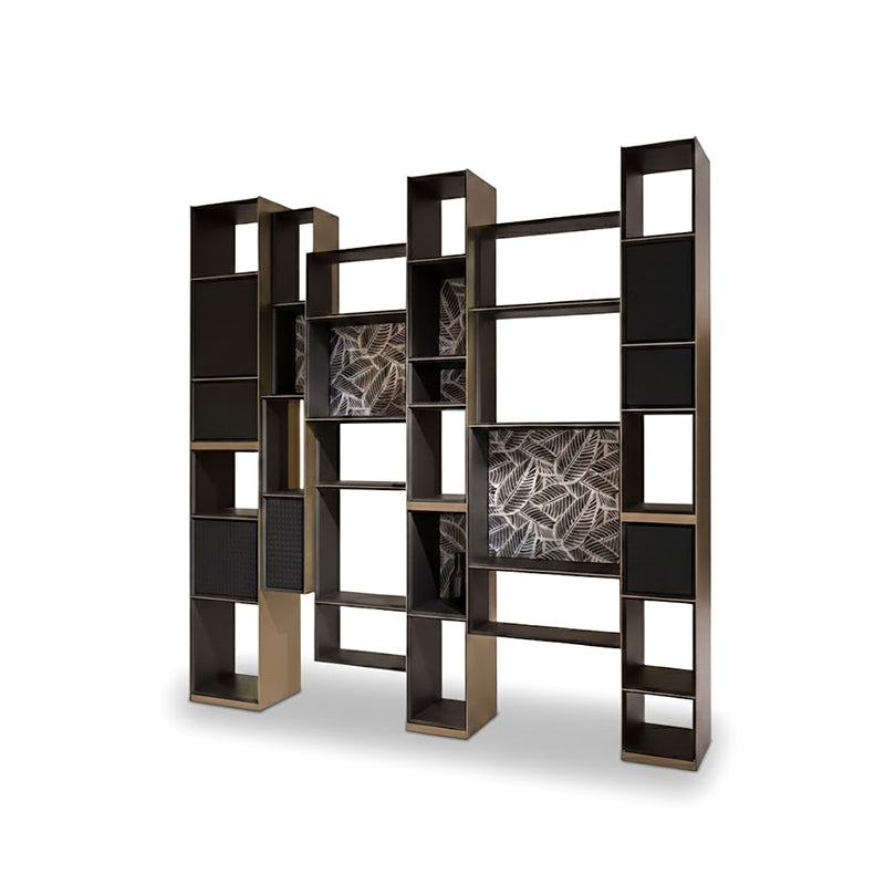 Acapulco Italian Luxury Designer Metal Creativitysolid Wood Bookshelf
