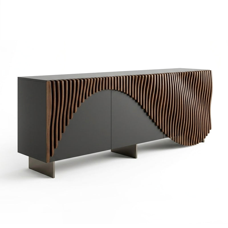 Accento Living Room Minimalism Solid Wood Metal Sideboard