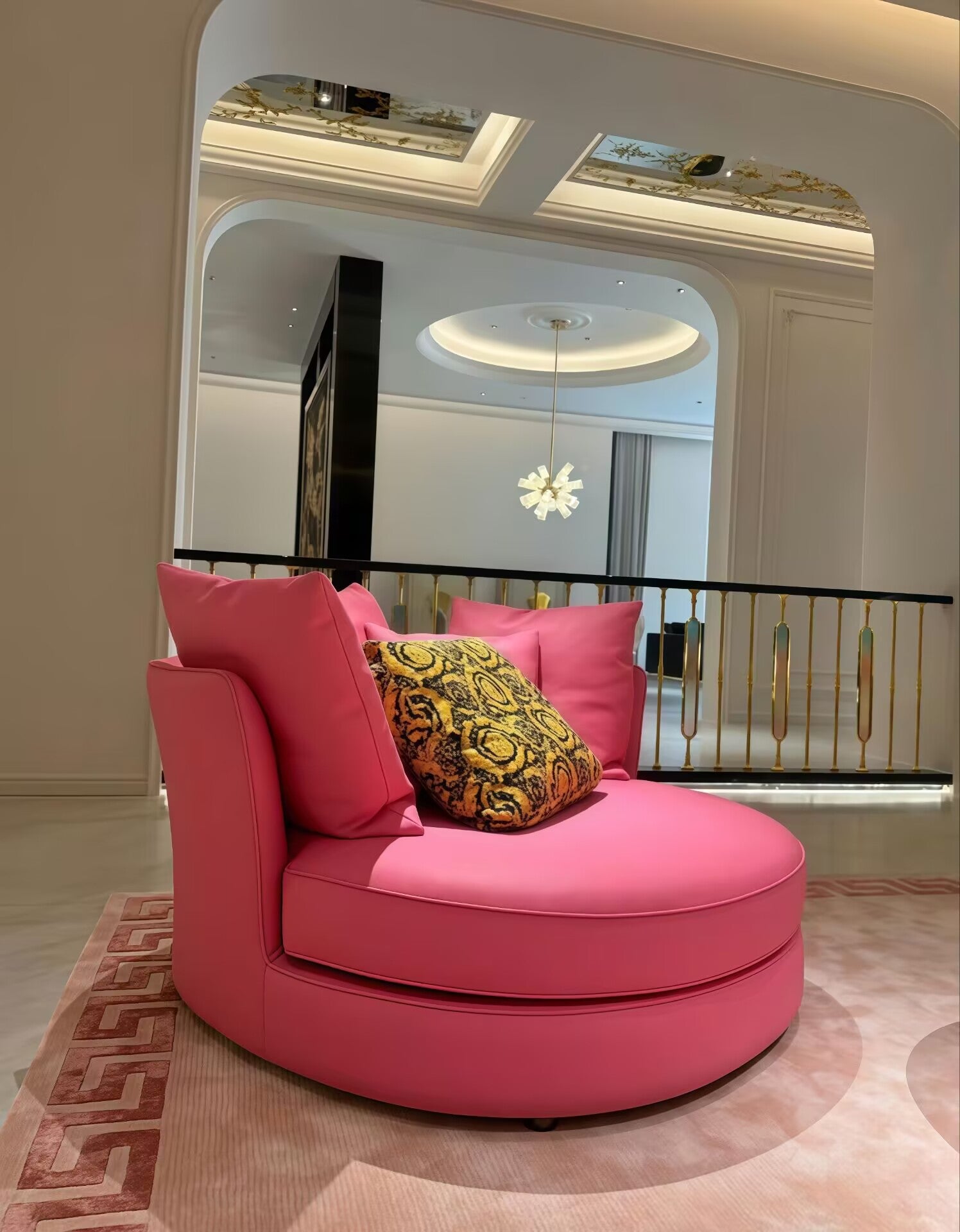 Aeternitas Italian Living Room Artistic Genuine Leather Customize Sofa